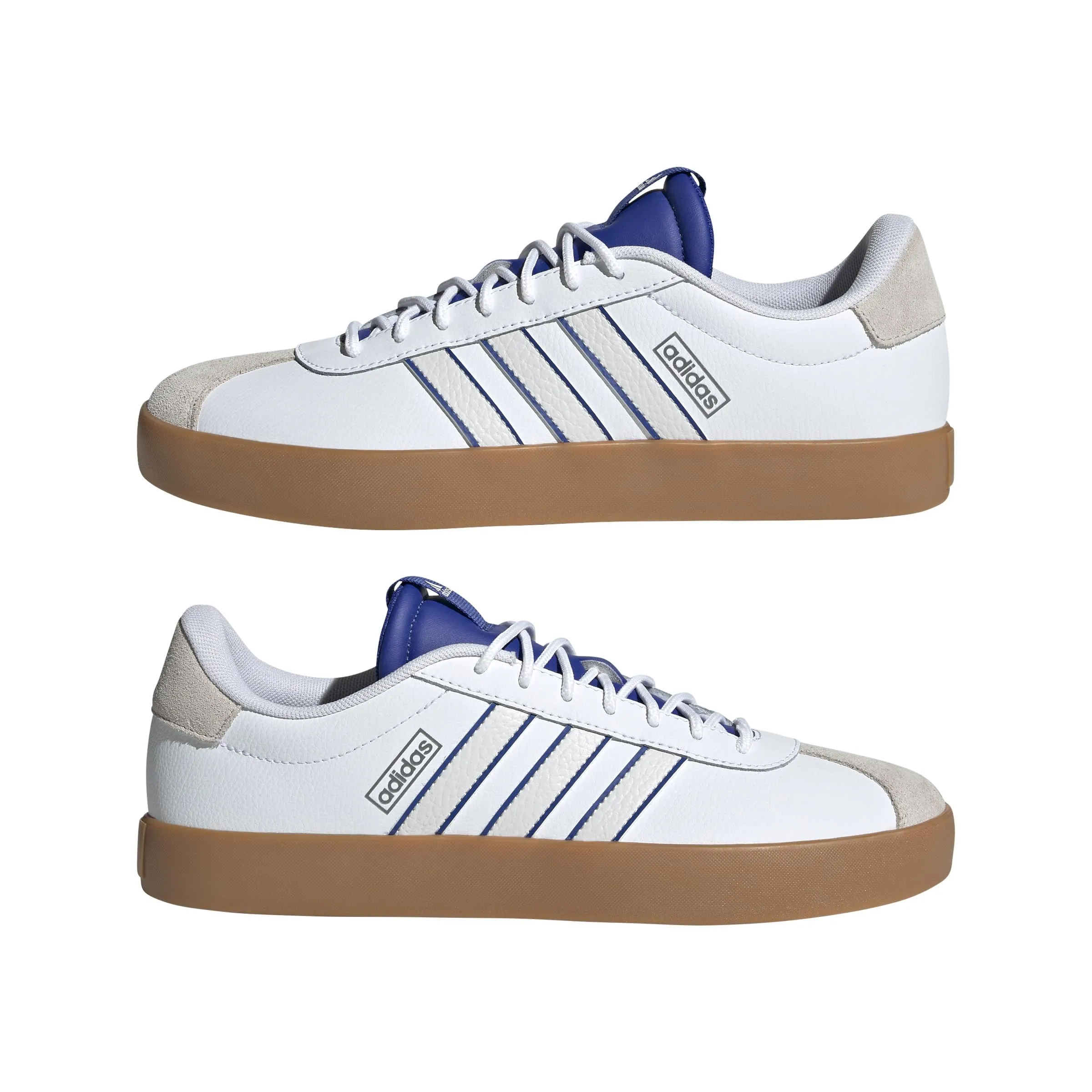 adidas Sneaker da Uomo VL Court 3.0, Bianco Cristallo Bianco Semi Lucid Blue, 38 EU - immagine 7