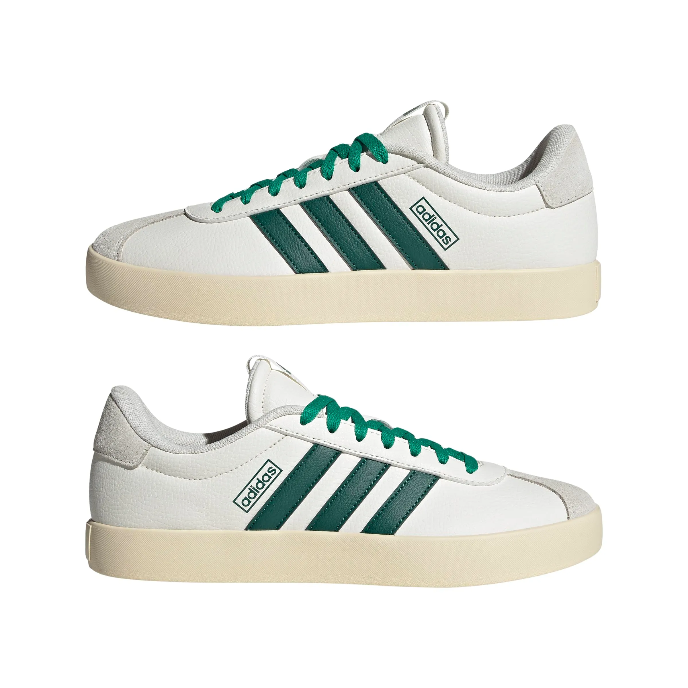 adidas Sneaker da Uomo VL Court 3.0, Bianco Collegiate Green Court Green, 41 1/3 EU - immagine 7