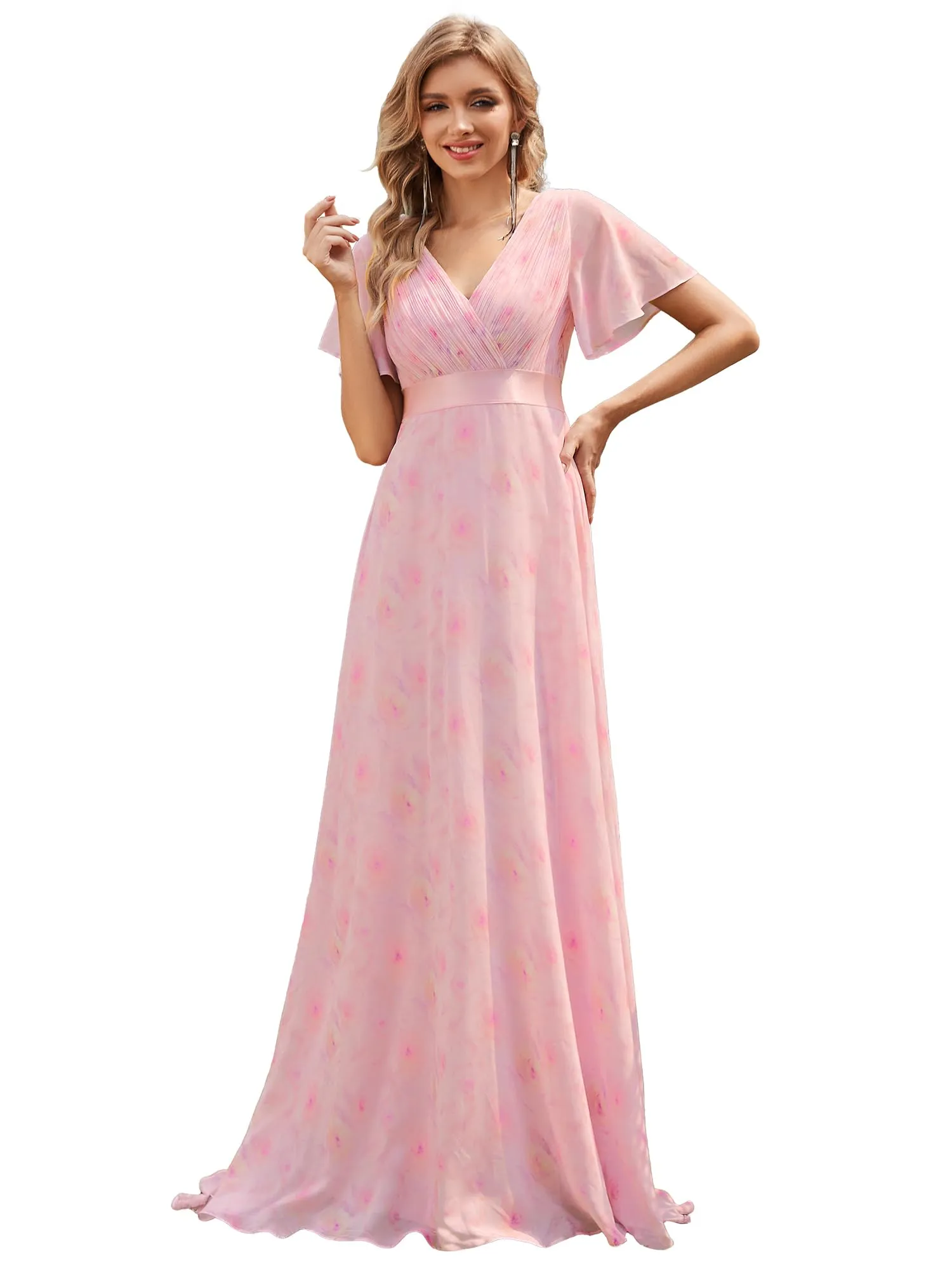 Ever Pretty Abito da cerimonia lungo donna scollo a V - immagine 1