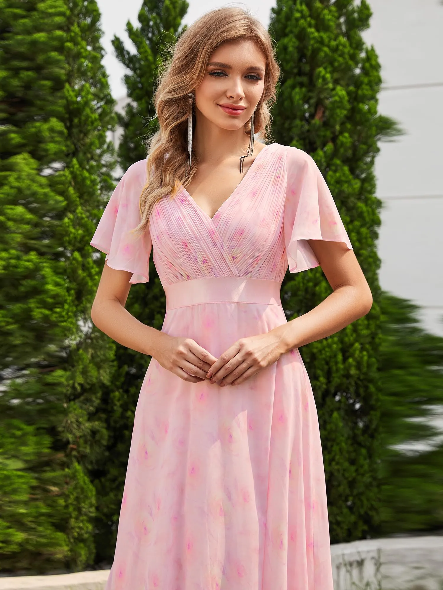 Ever Pretty Abito da cerimonia lungo donna scollo a V - immagine 3