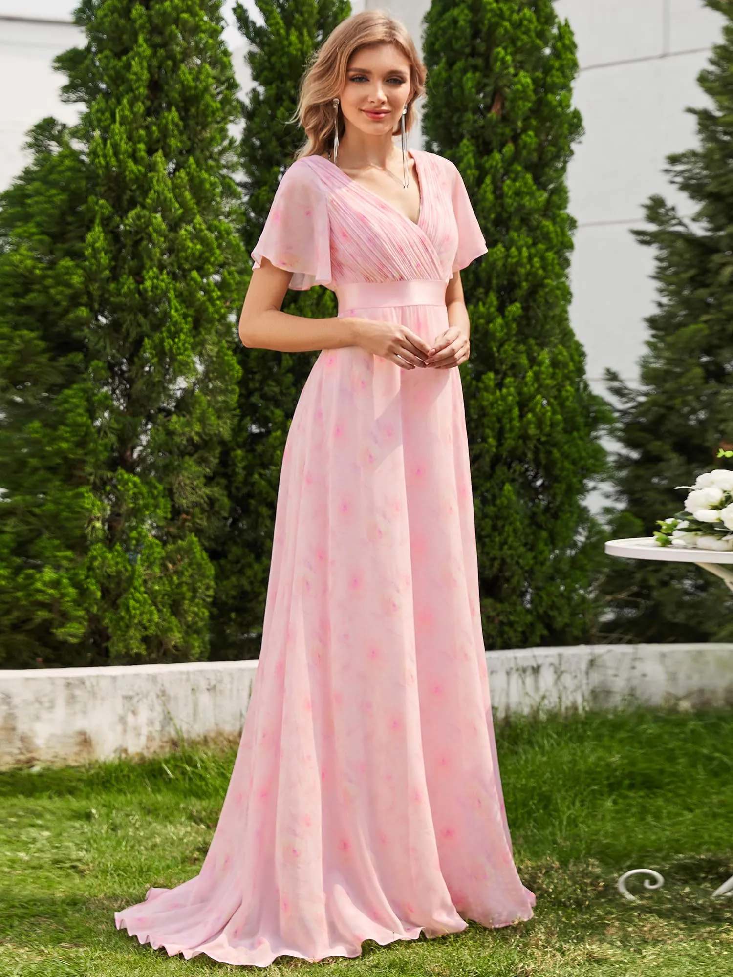 Ever Pretty Abito da cerimonia lungo donna scollo a V - immagine 6