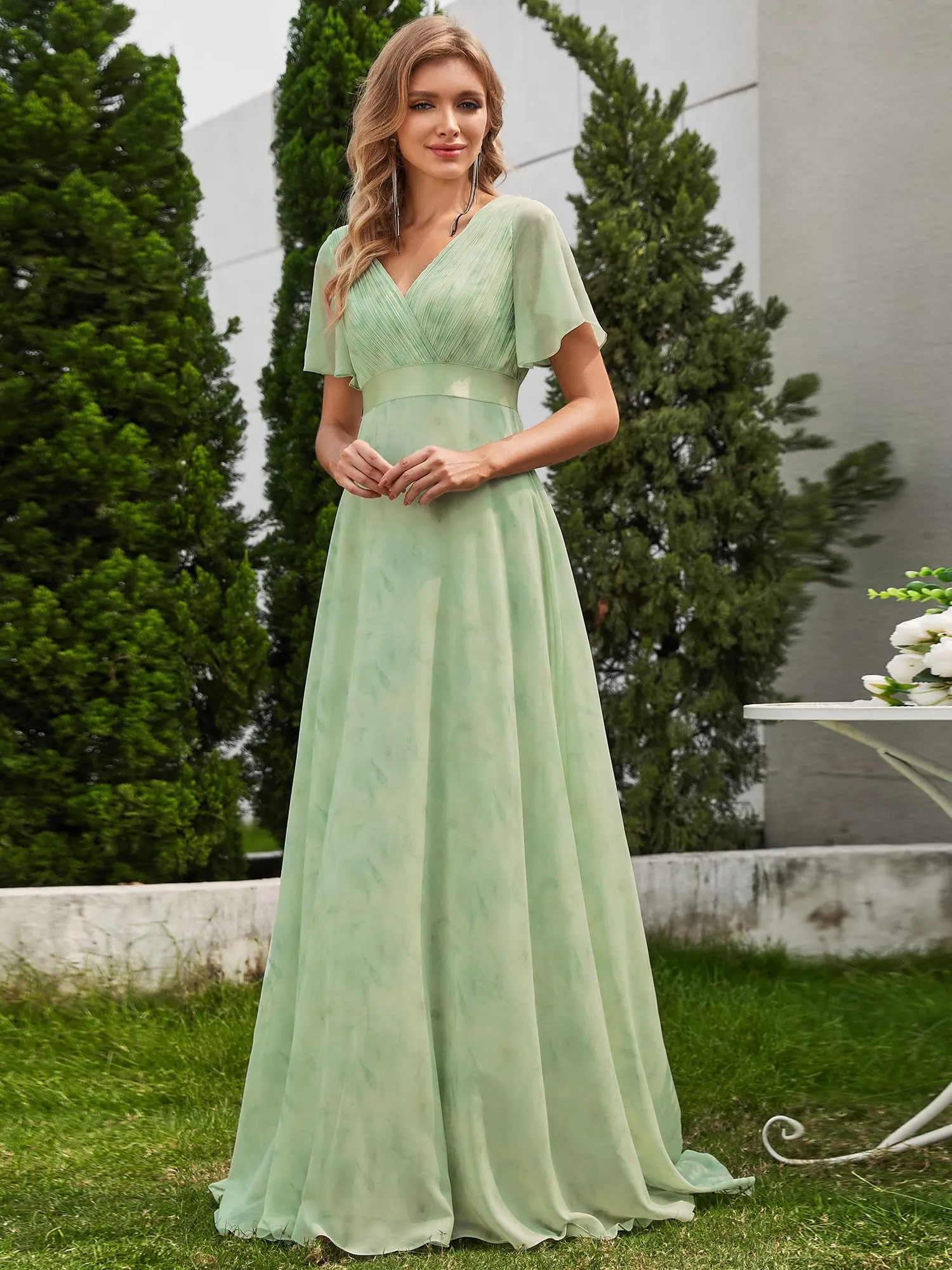 Ever Pretty Abito da cerimonia lungo donna scollo a V - immagine 5