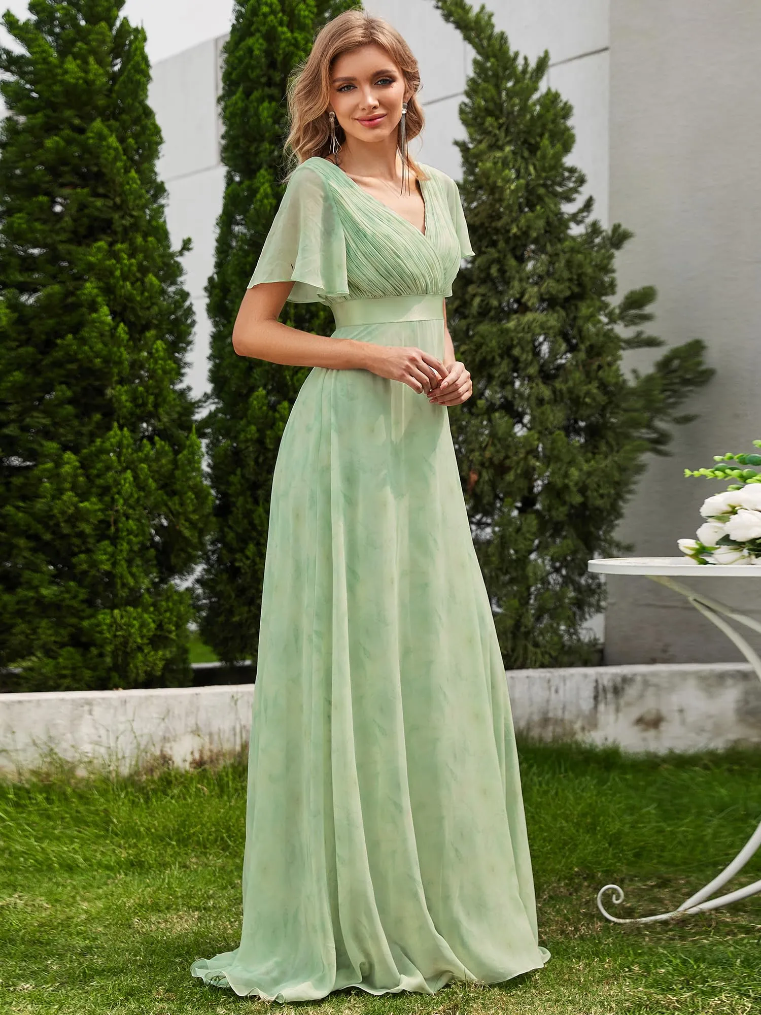 Ever Pretty Abito da cerimonia lungo donna scollo a V - immagine 6