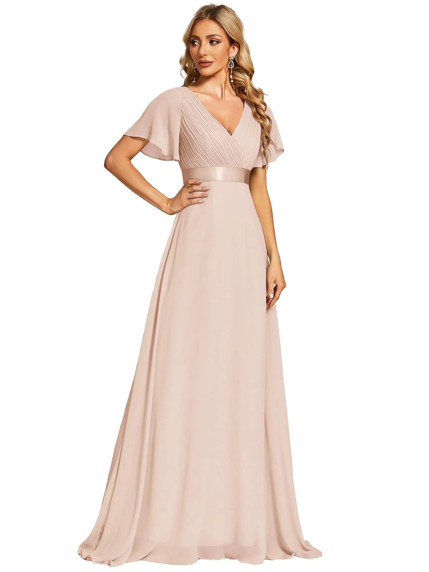 Ever Pretty Abito da cerimonia lungo donna scollo a V - immagine 1