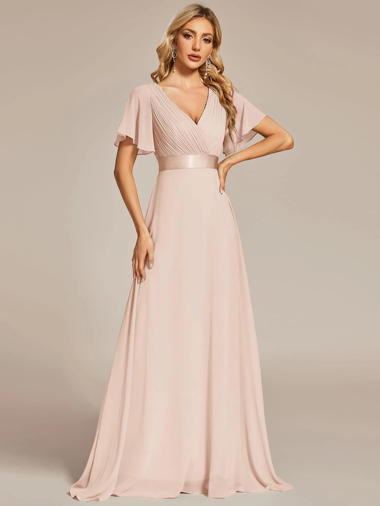 Ever Pretty Abito da cerimonia lungo donna scollo a V - immagine 6