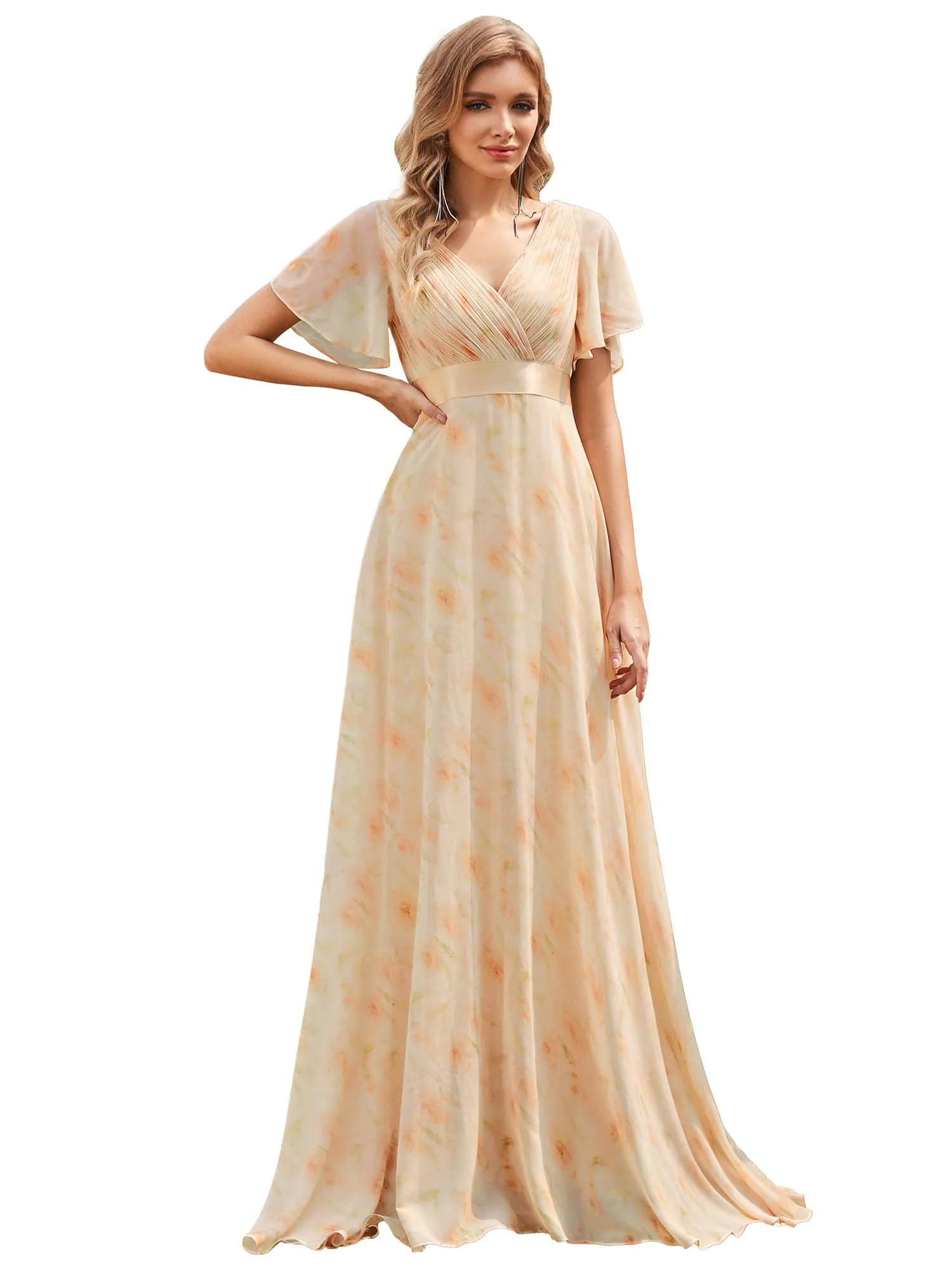 Ever Pretty Abito da cerimonia lungo donna scollo a V - immagine 1
