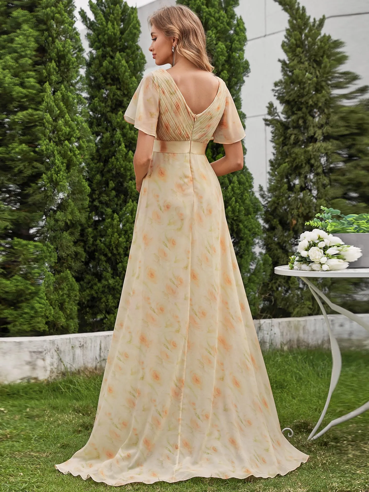 Ever Pretty Abito da cerimonia lungo donna scollo a V - immagine 2