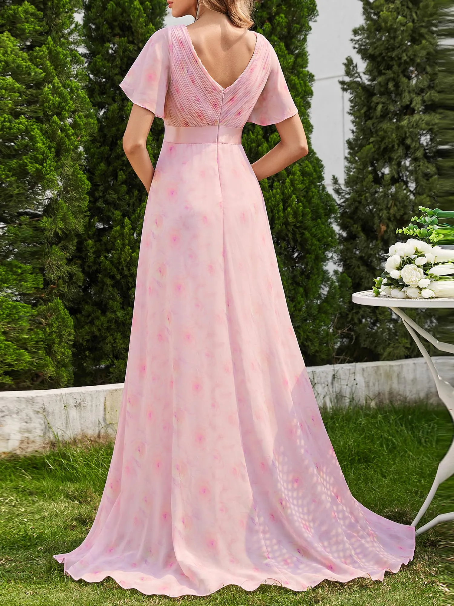 Ever Pretty Abito da cerimonia lungo donna scollo a V - immagine 5