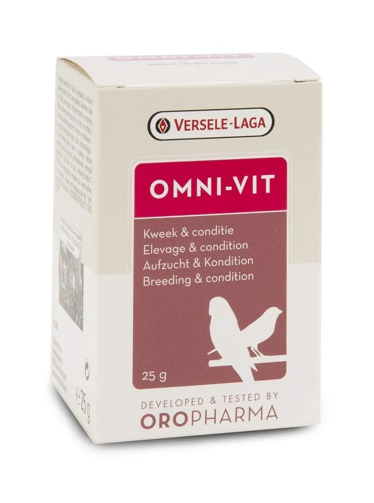 Versele-Laga Oropharma Omni-VIT | 25 g | Integratore multivitaminico per uccelli | Può supportare la riproduzione e la condizione ottimale | Con vitamine, amminoacidi e oligoelementi - immagine 1