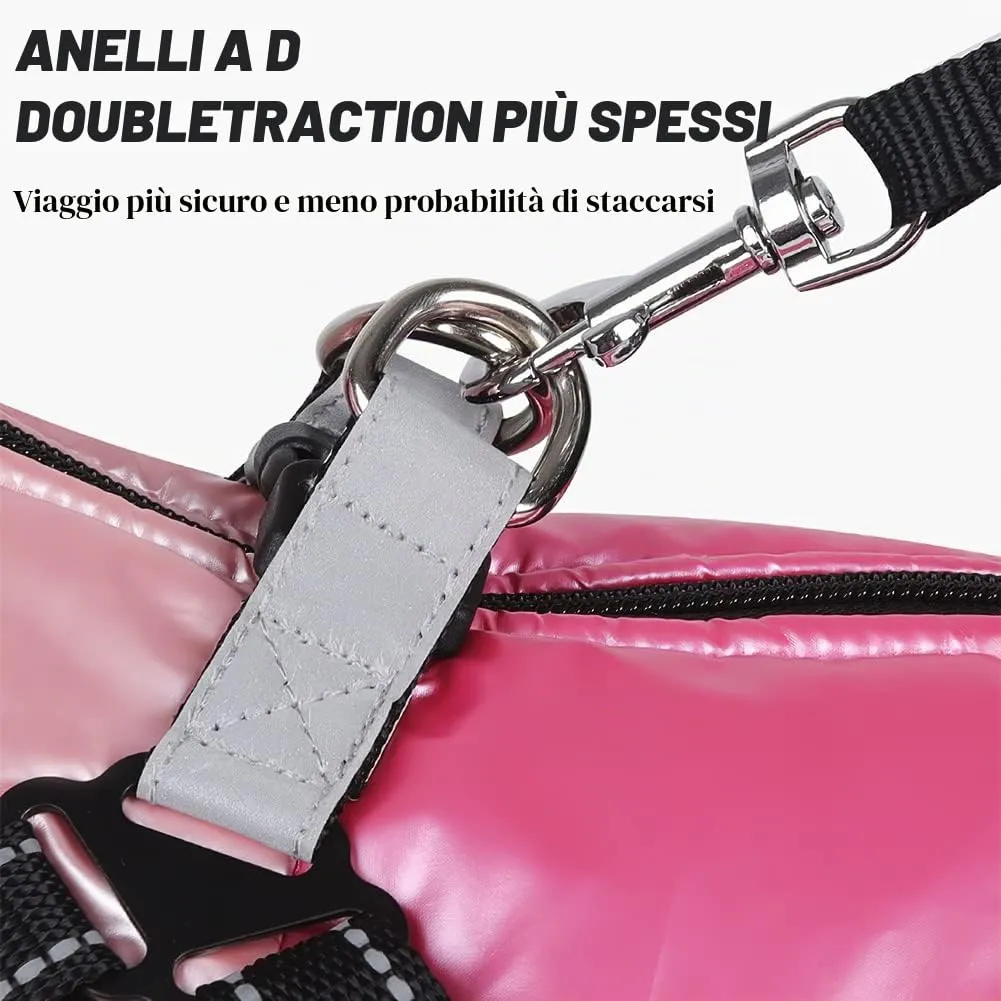 Cappotto Invernale per Cani, RosyFate Vestiti per Cani Piccoli, Giacca Cane Impermeabile, Gilet per Cani, Vestiti Caldi perr Animali Domestici, Antivento per Esterno (Rosa XL) - immagine 8