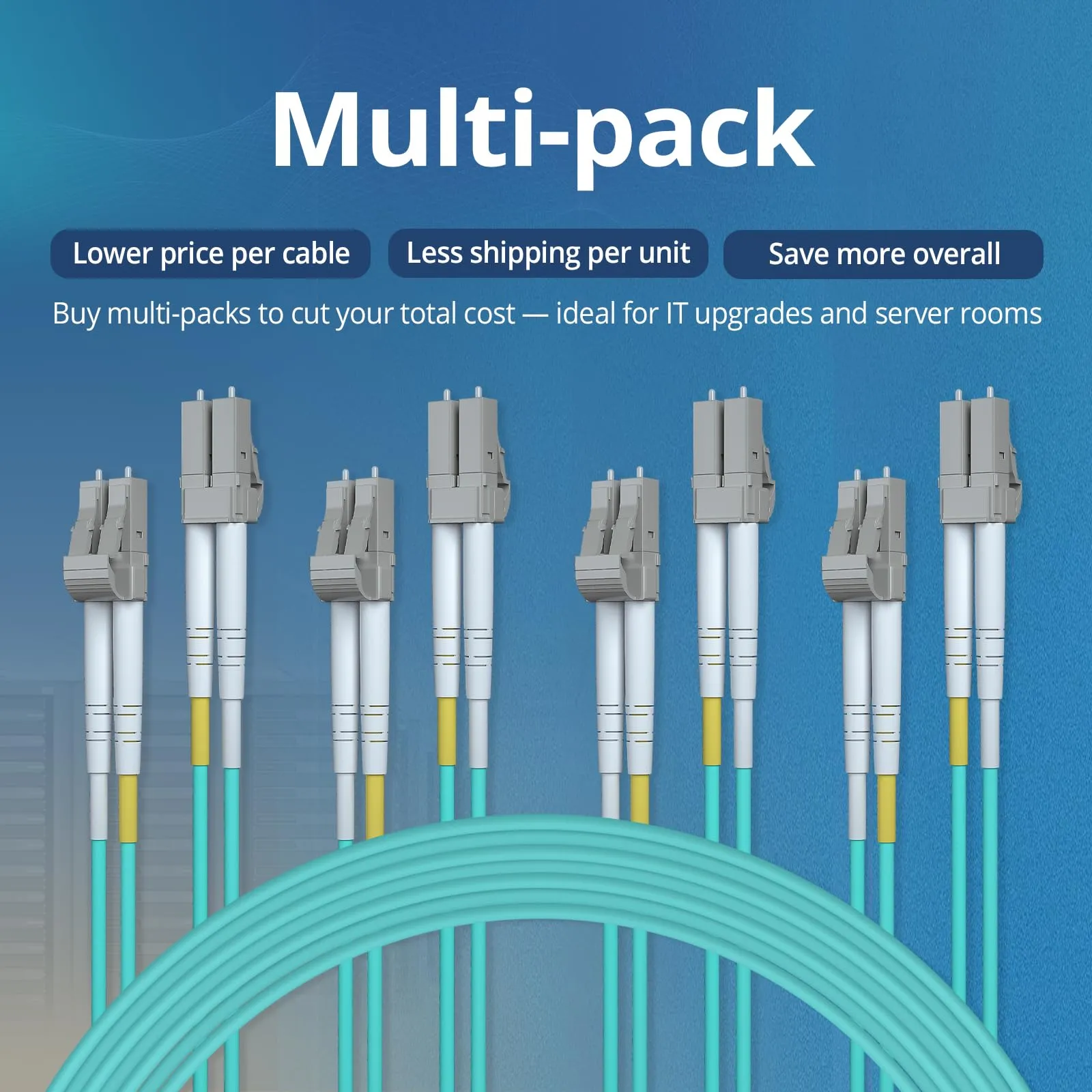 10Gtek [x10 pcs] OM3 LC a LC Cavo Fibra Ottica 3-Meter, 50/125 Multimodale Duplex LSZH Fiber Optic Patch Cord per SFP, 10G SFP+, Media Converter - immagine 7