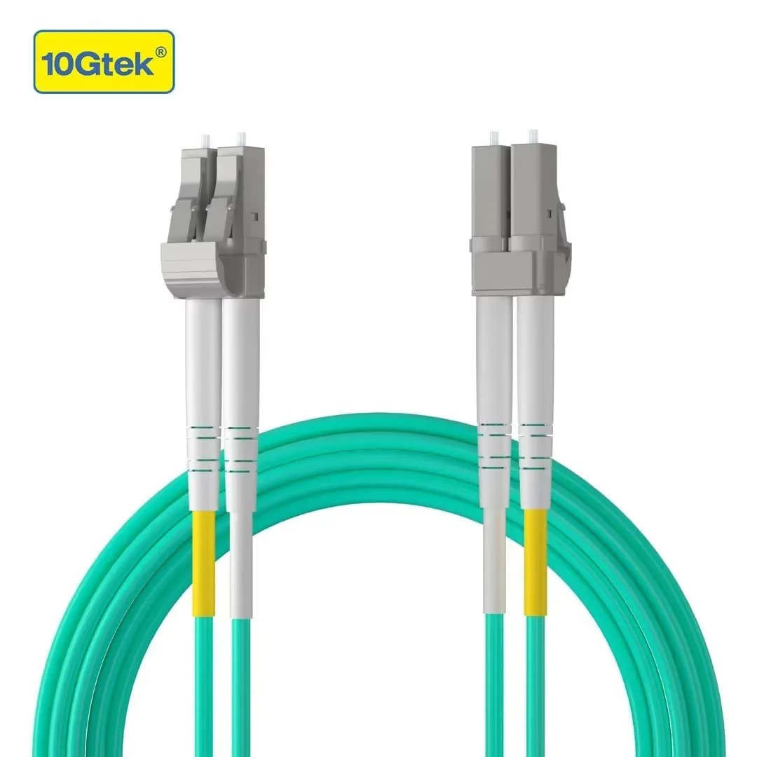 10Gtek Fiber Patch Cable - LC to LC OM3 10Gb/Gigabit Multi-Mode Jumper Duplex 50/125μm LSZH Fiber Optic Cord for SFP Transceiver, Aque, 0.3-Meter(1-ft), 2-Pack - immagine 3