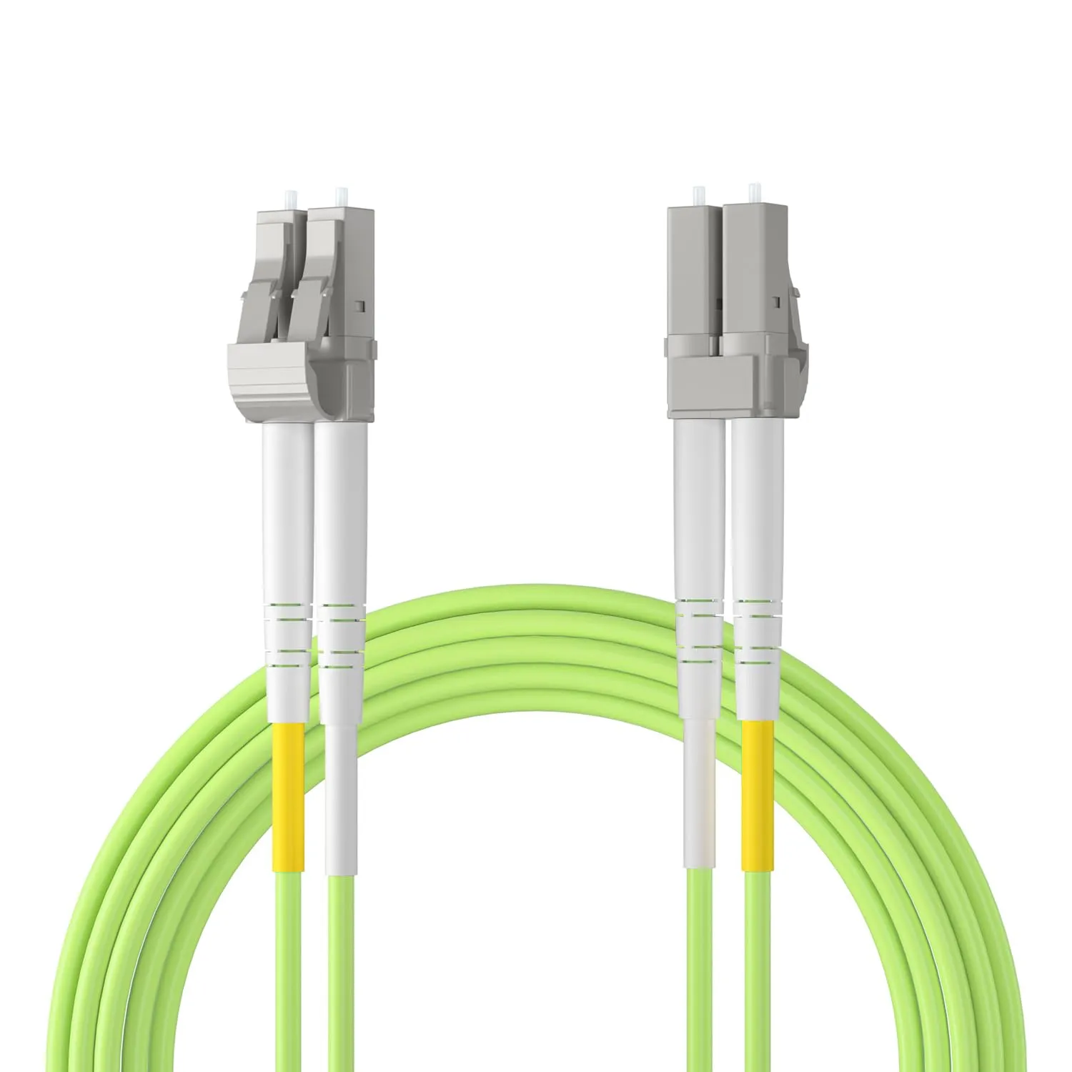 10Gtek OM5 LC a LC Cavo Fibra Ottica - 1G/10G/40G/100G Multi-Mode Jumper Duplex MMF 50/125μm LSZH Fiber Optic Cord, Green, 1-Meter(3.3-ft) - immagine 3