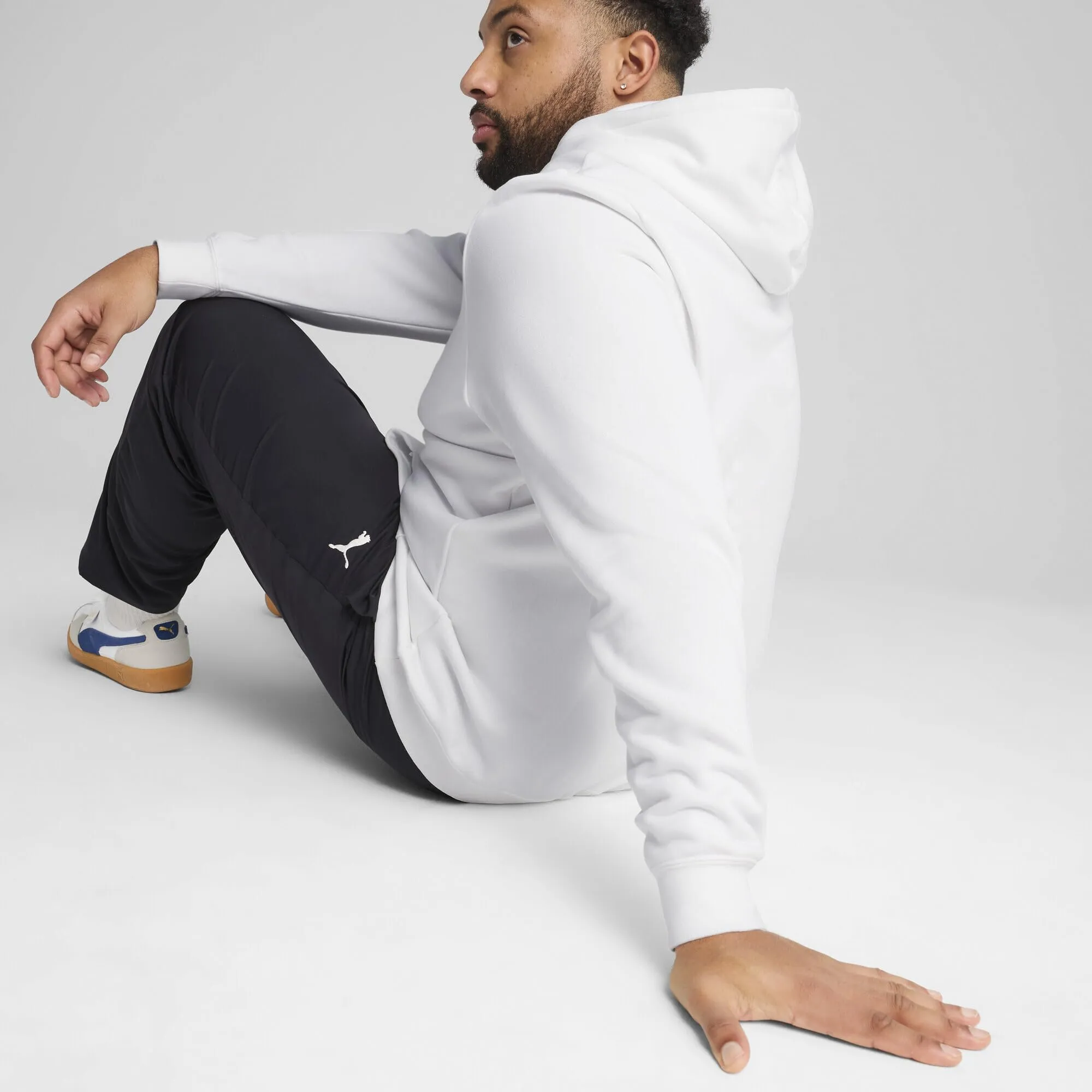 Puma Ess No. 1 Logo Hoodie FL, Felpe con Cappuccio Uomo, Puma White, - immagine 6