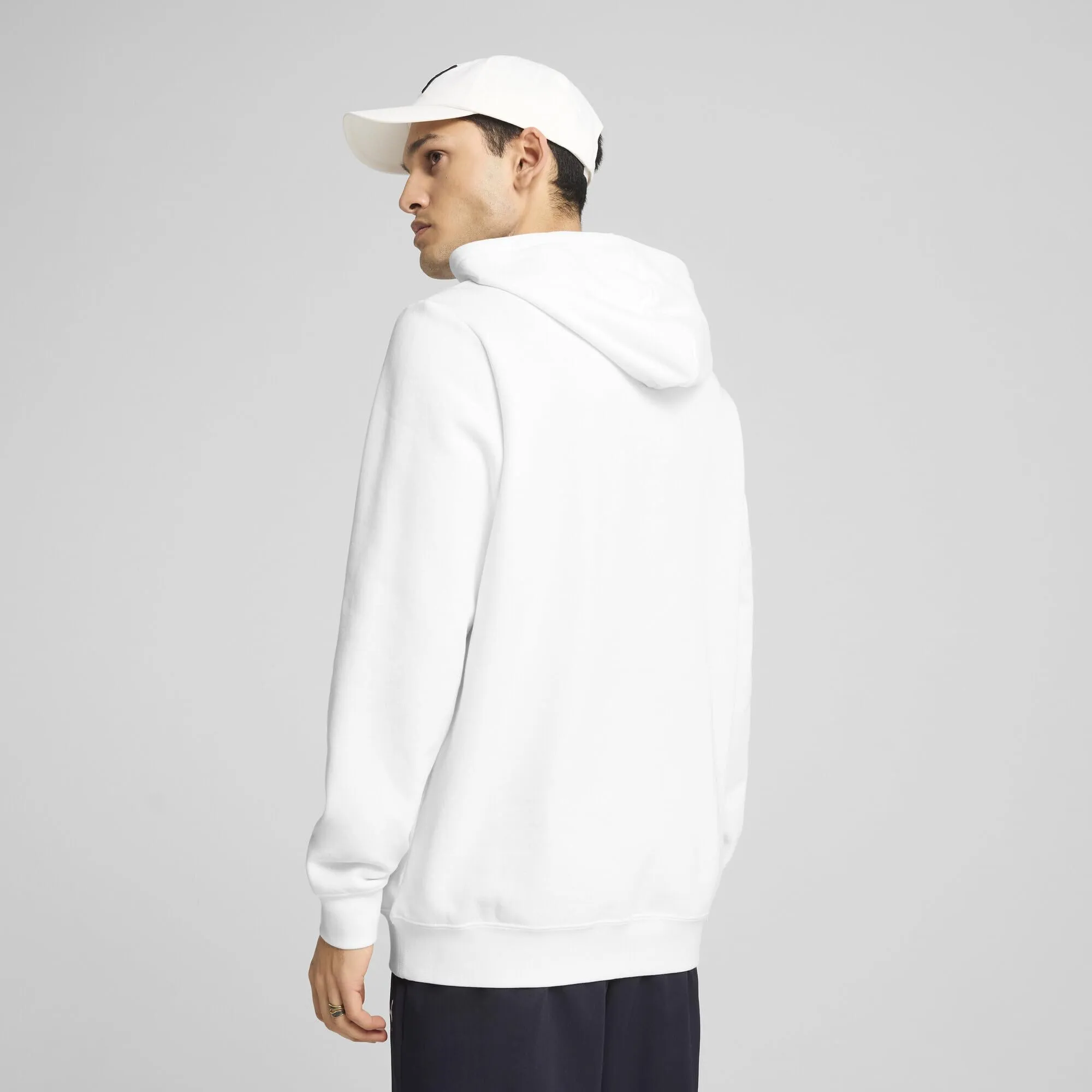 Puma Ess No. 1 Logo Hoodie FL, Felpe con Cappuccio Uomo, Puma White, - immagine 7