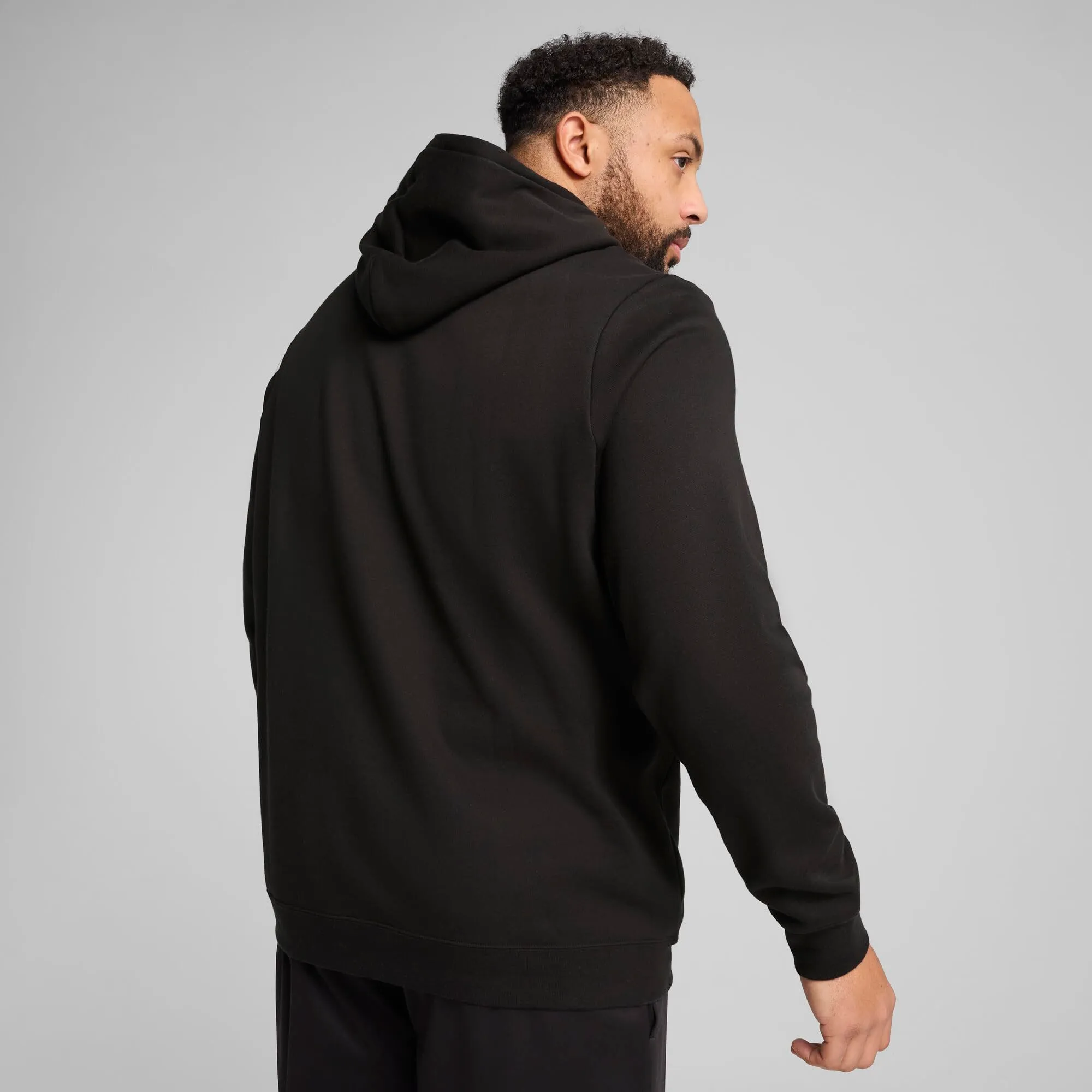 Puma Ess No. 1 Logo Hoodie FL, Felpe con Cappuccio Uomo, Puma Black, - immagine 6