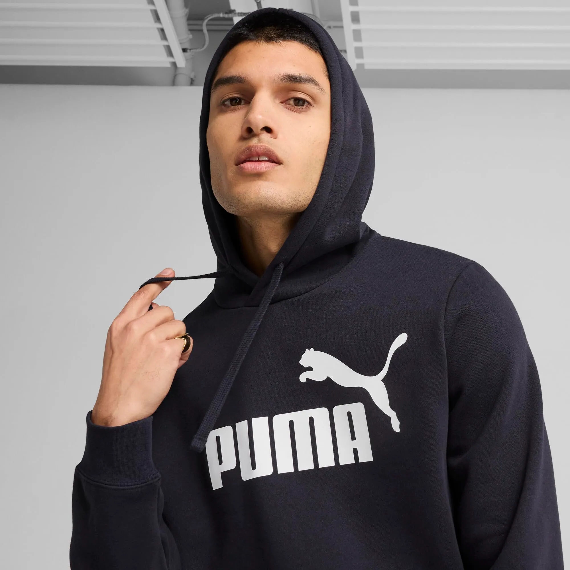 Puma Ess No. 1 Logo Hoodie FL, Felpe con Cappuccio Uomo, New Navy, - immagine 7