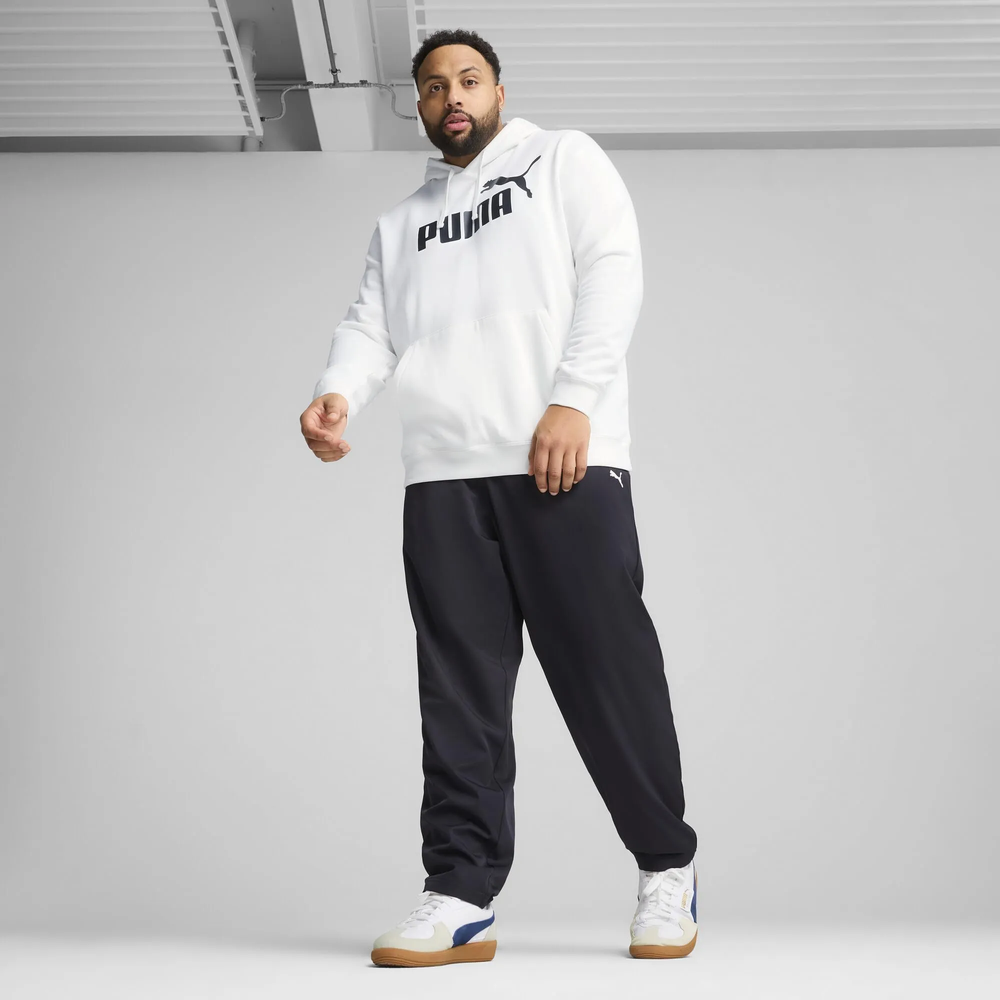 Puma Ess No. 1 Logo Hoodie FL, Felpe con Cappuccio Uomo, Puma White, - immagine 3