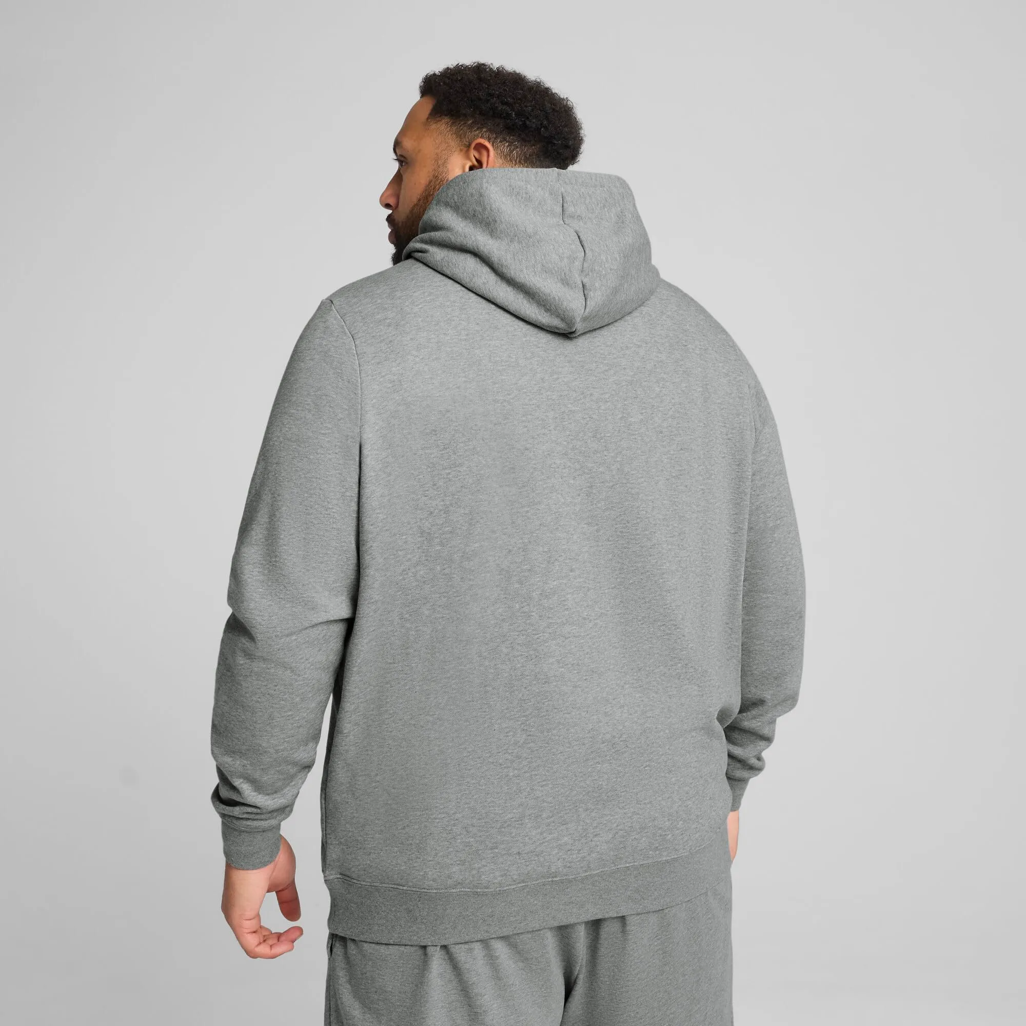 Puma Ess No. 1 Logo Hoodie FL, Felpe con Cappuccio Uomo, Medium Gray Heather, - immagine 6