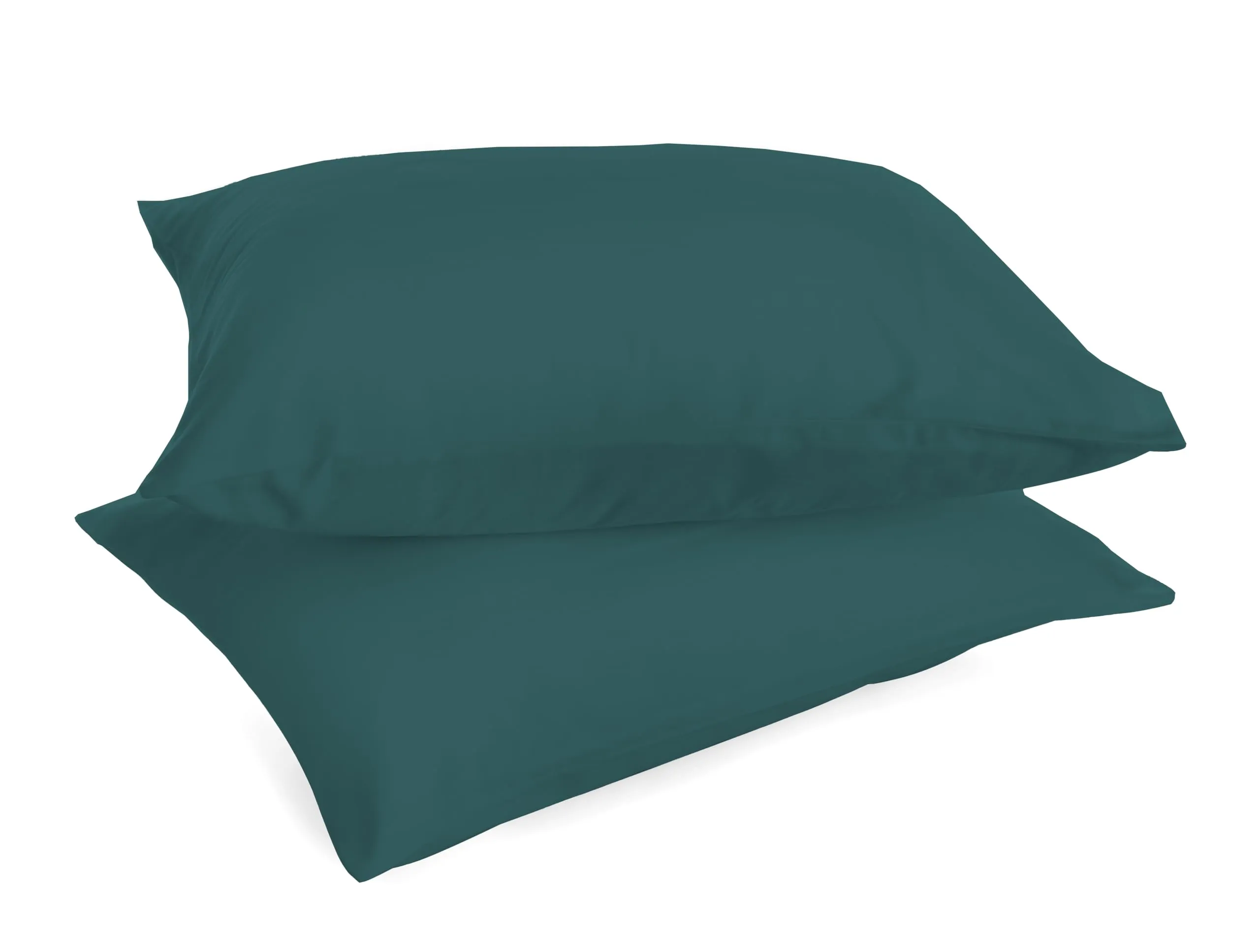 Zer0bed, Coppia Di Federe In Cotone 52x80 CM, Ottanio, Set Di 2, Tinta Unita, 100% Cotone, Cuscino Letto, Chiusura A Busta - immagine 2