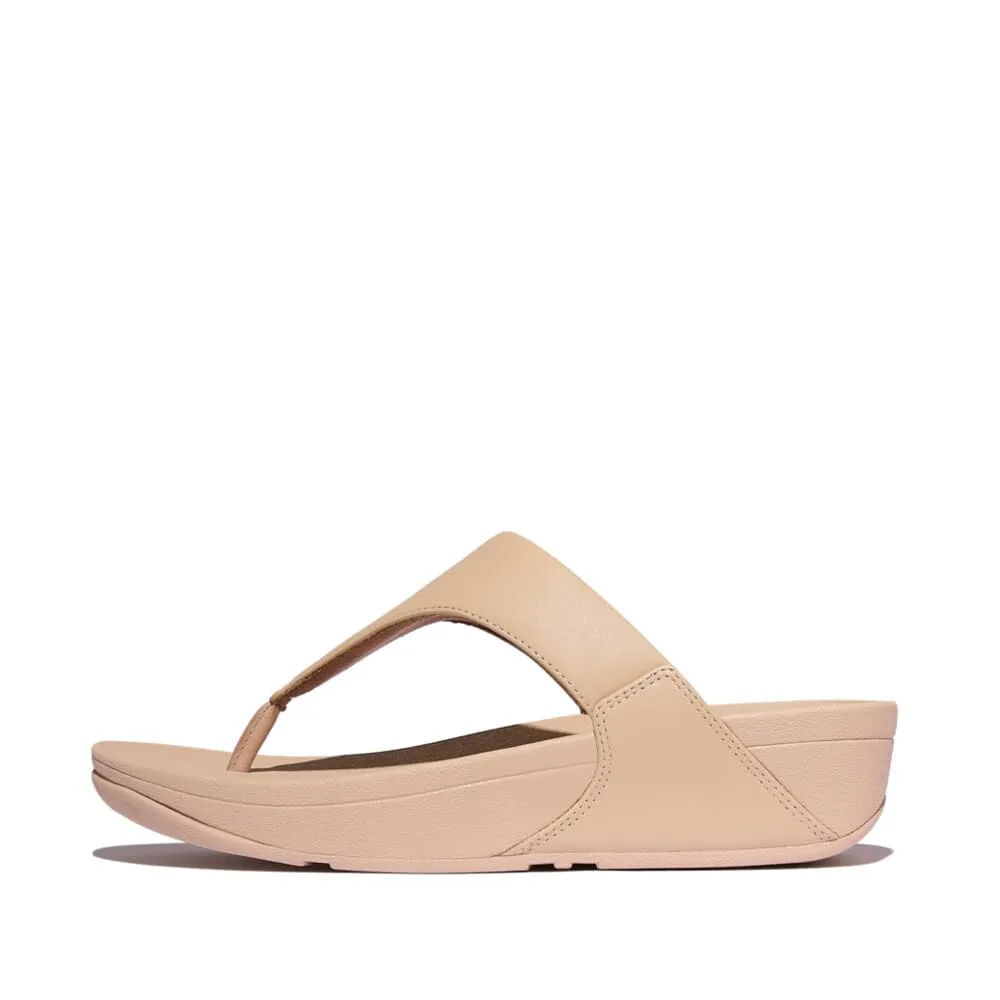 Fitflop Lulu Leather Toepost, Sandali Donna, Beige 2, 42 EU - immagine 1