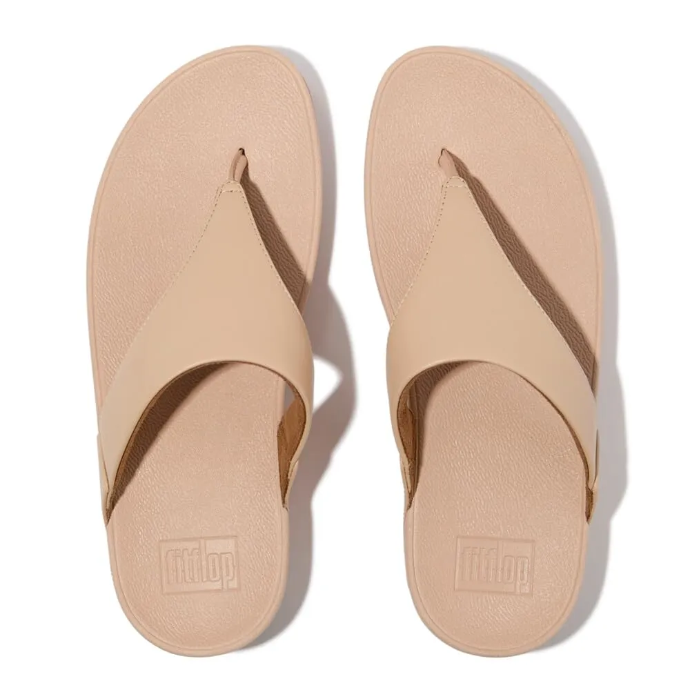 Fitflop Lulu Leather Toepost, Sandali Donna, Beige 2, 42 EU - immagine 3