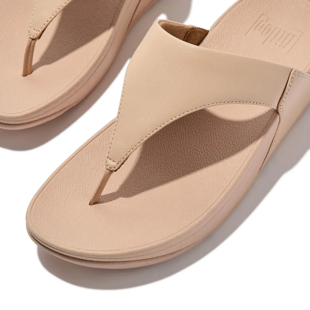 Fitflop Lulu Leather Toepost, Sandali Donna, Beige 2, 42 EU - immagine 4