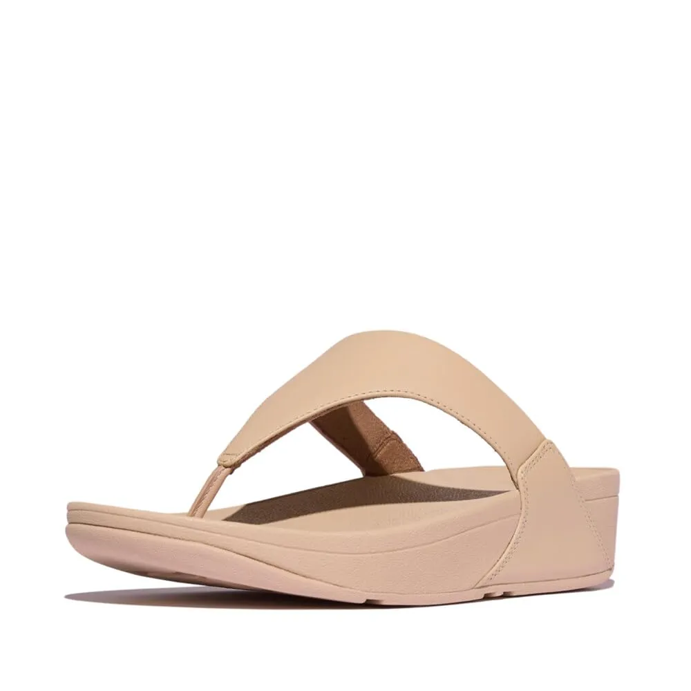Fitflop Lulu Leather Toepost, Sandali Donna, Beige 2, 42 EU - immagine 5