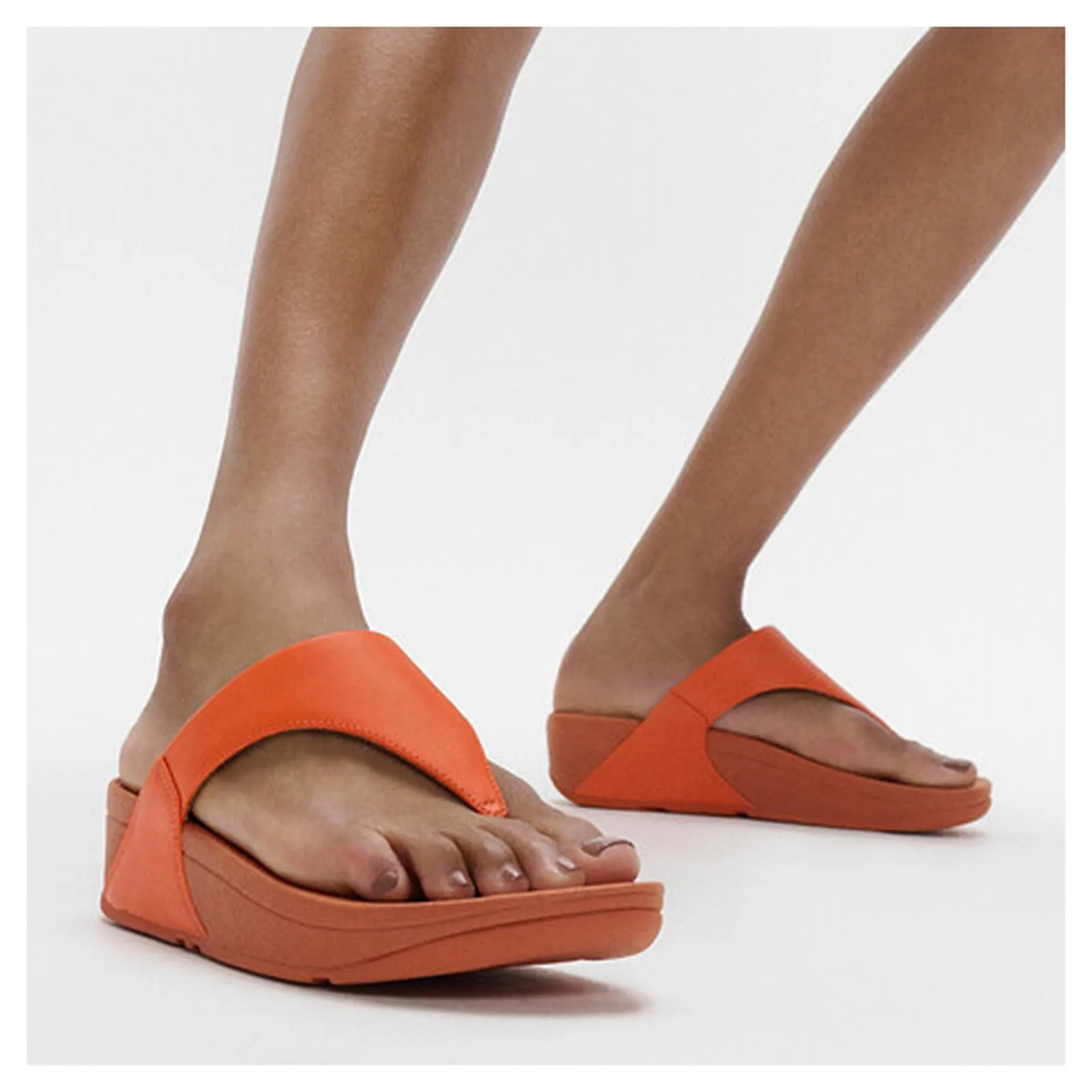 Fitflop Lulu Leather Toepost, Sandali Donna, Satsuma, 37 EU - immagine 2