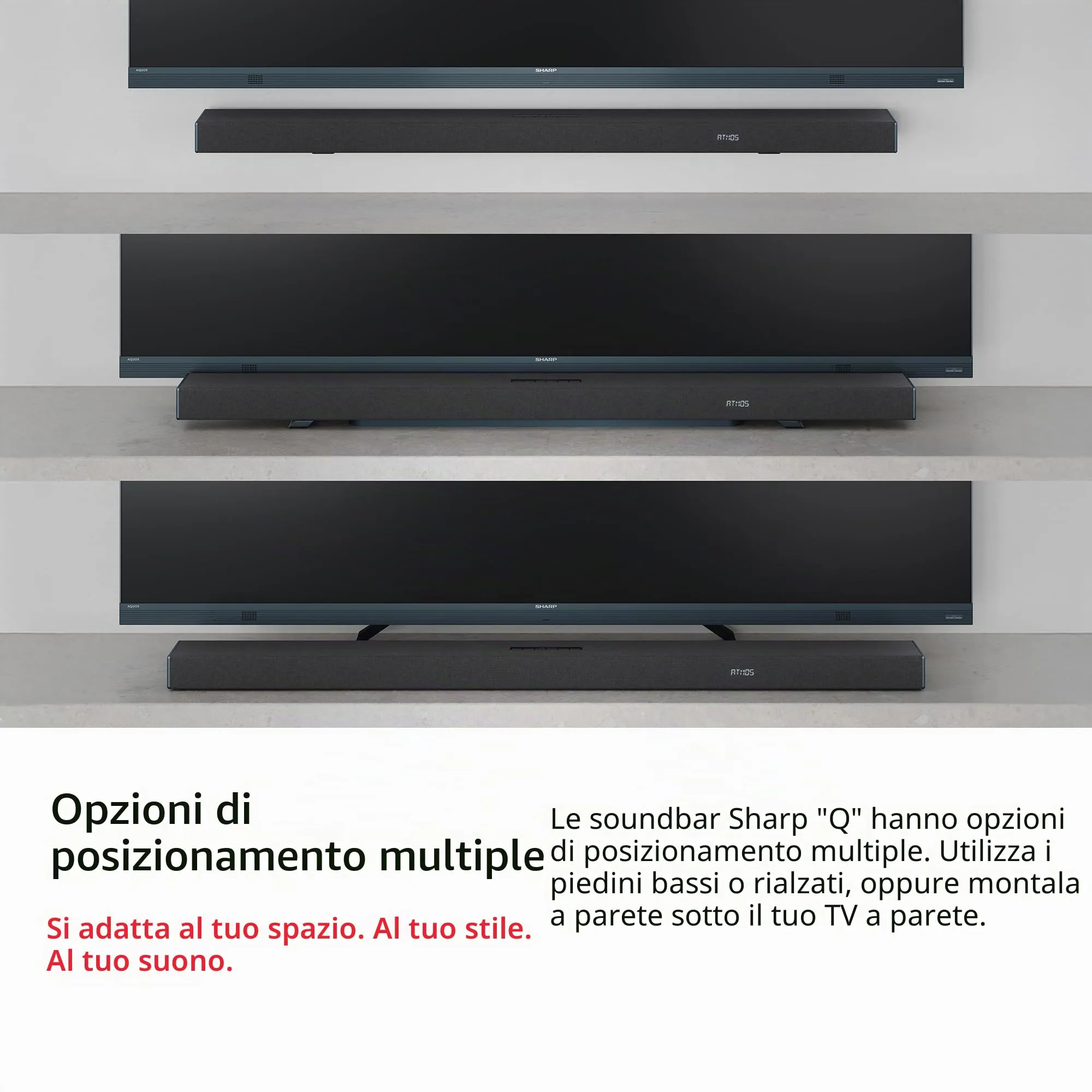 Sharp Q Soundbar per TV HT-SBW55121(BK) – Nero – 650W 5.1.2 Dolby Atmos - immagine 7