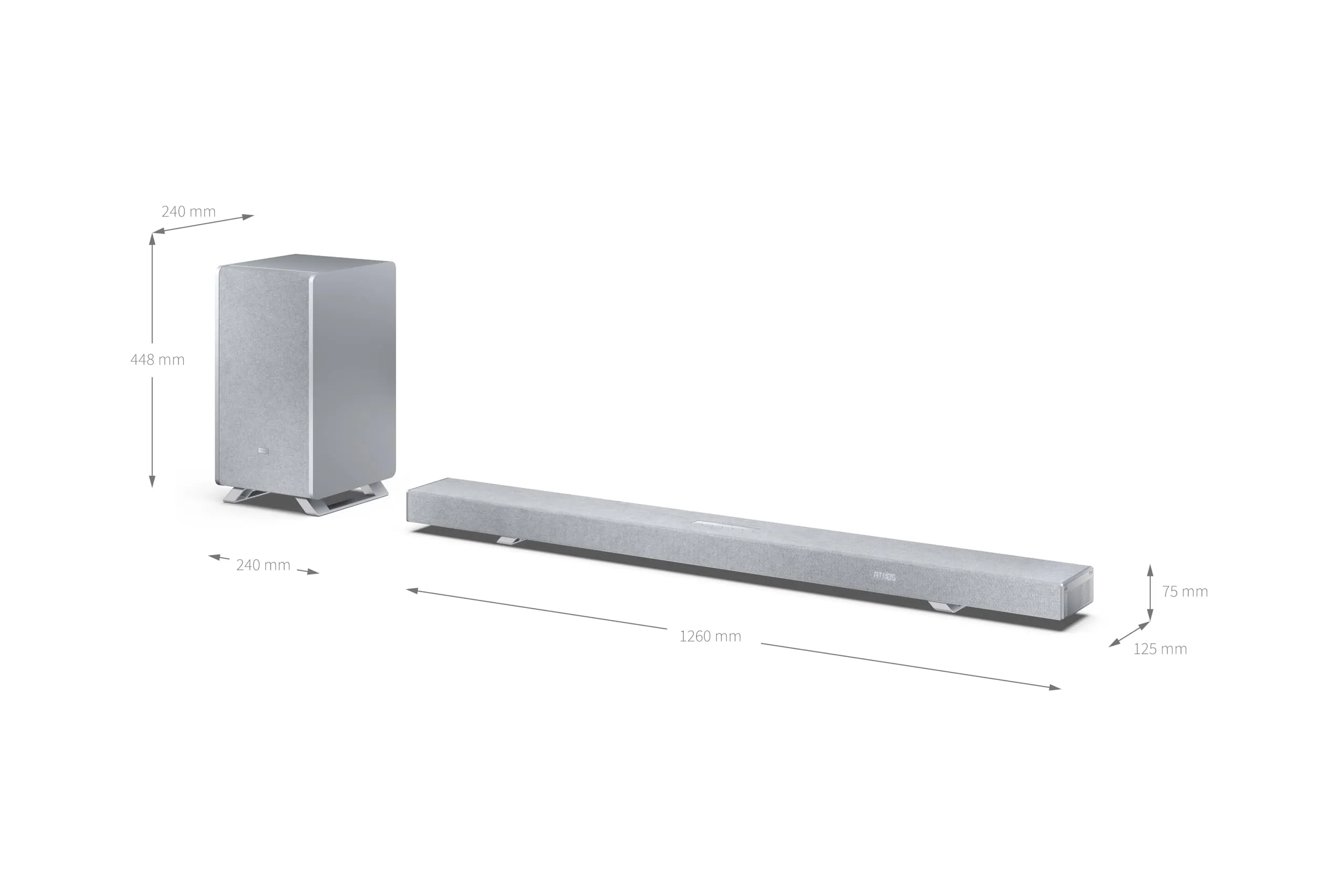 Sharp Q Soundbar per TV HT-SBW55121(SL) – Argento – 650W 5.1.2 Dolby Atmos - immagine 5