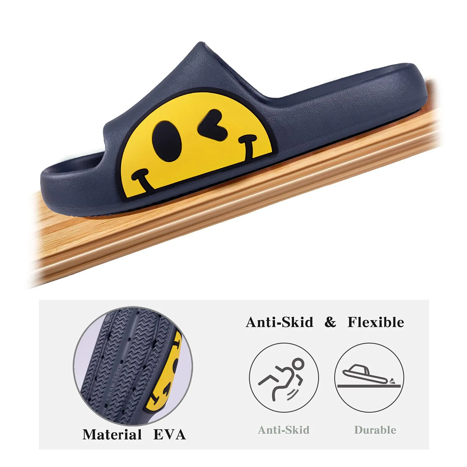 Waysoland Ciabatte donna uomo estive da Spiaggia Sandali,Ciabatte Morbide per bambini bagno,Doccia,pantofole antiscivolo infradito per interni esterni(Grigio,39/40 EU) - immagine 4