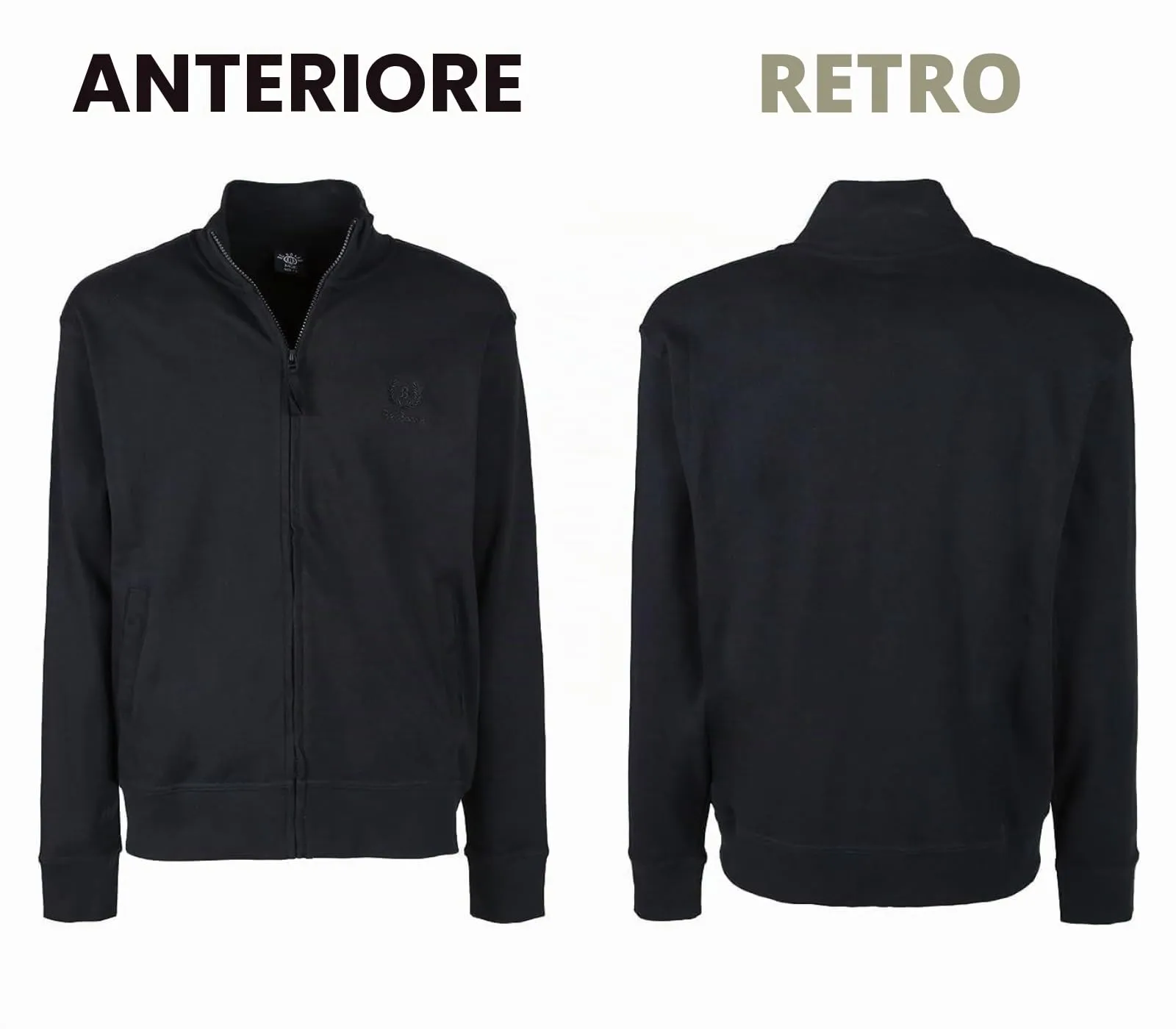 Siry Work Felpa Leggera Be Board Art. 9114 100% Cotone con Tasche e Zip Intera (S-Nero) - immagine 4
