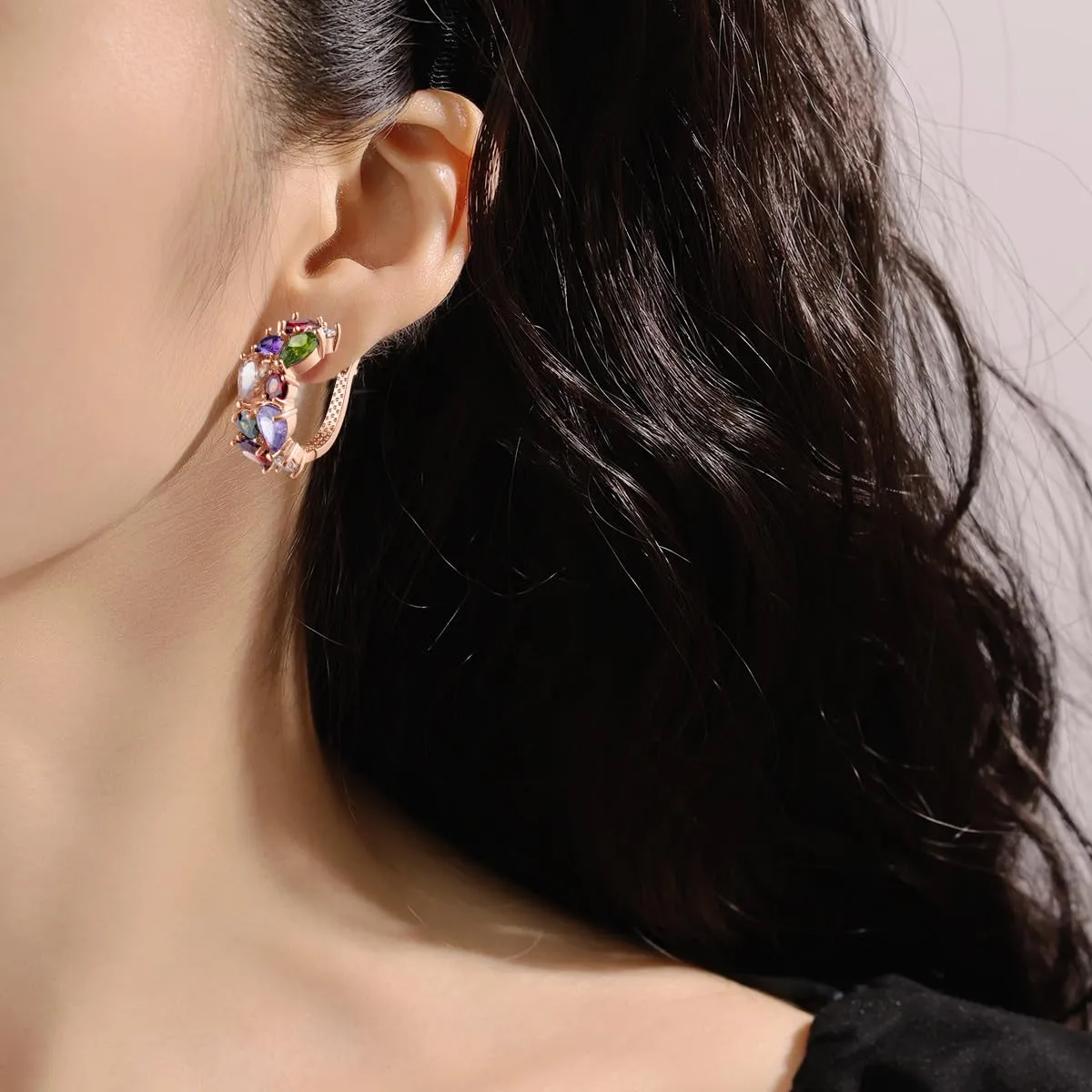 Mecool Set di orecchini e collana con zirconia cubica 925 Ciondolo Collana e Orecchini set di gioielli per donne, Pequeño, Lega di rame - immagine 7