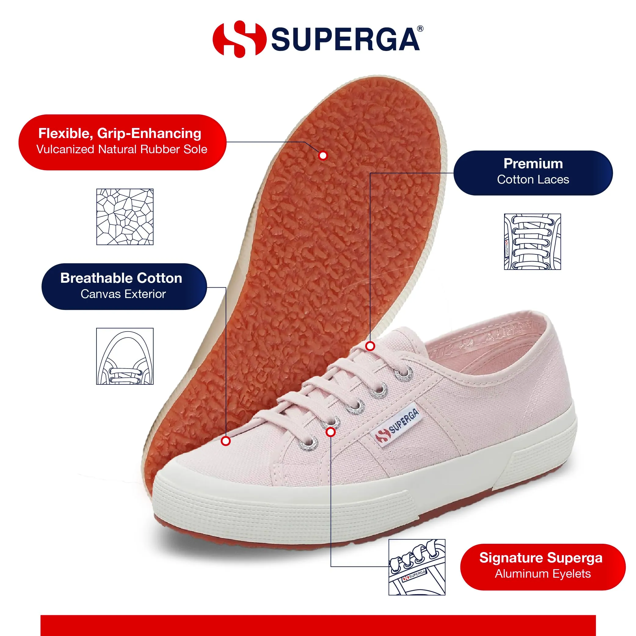 Superga 2750 Cotu Classic - Scarpe da Tennis Iconiche Italiane per Uomini e Donne con Tomaia Traspirante, Suola in Gomma Antiscivolo, 11 Women/9.5 Men - immagine 5