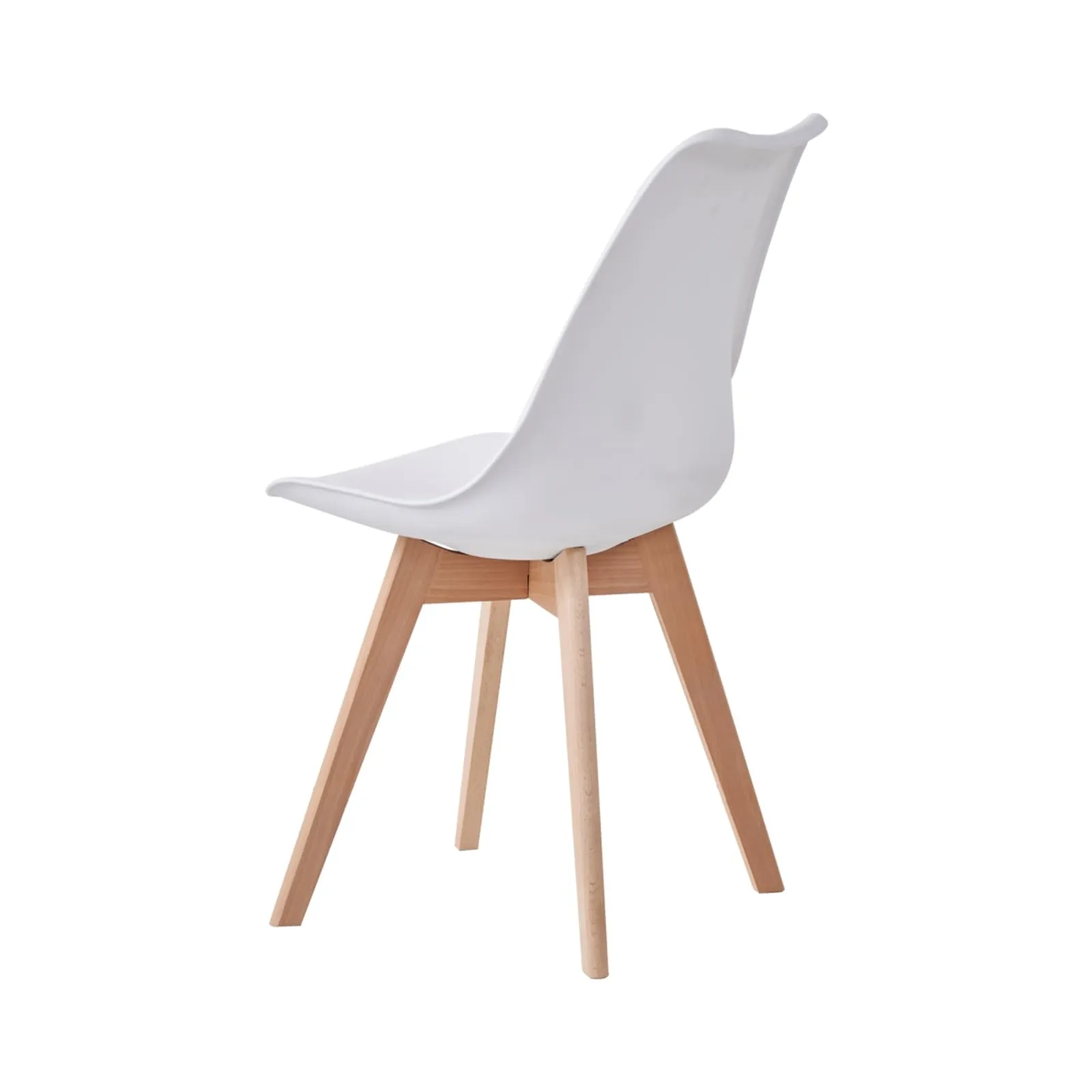 JZGORC Set di 2 Sedie da Sala da Pranzo, Sedie da Cucina Nordica, Sedie da Ufficio con Gambe in Faggio Massello per Camera da Letto, Soggiorno, Cucina - Bianco - immagine 4