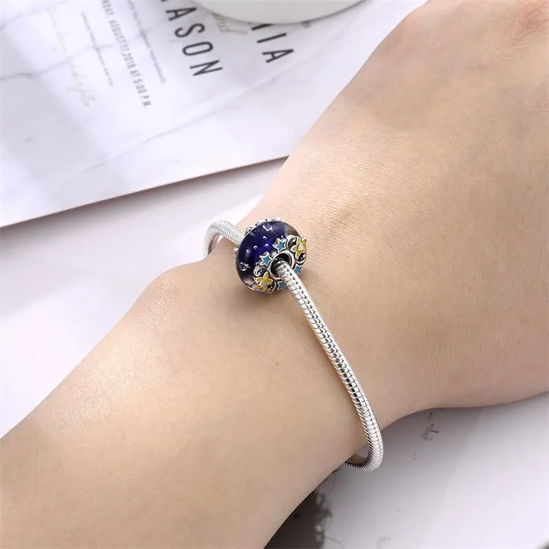 QIKAOLA Ciondolo Bead Charm Perline in argento sterling S925 per bracciali e collane europee per donne - immagine 2