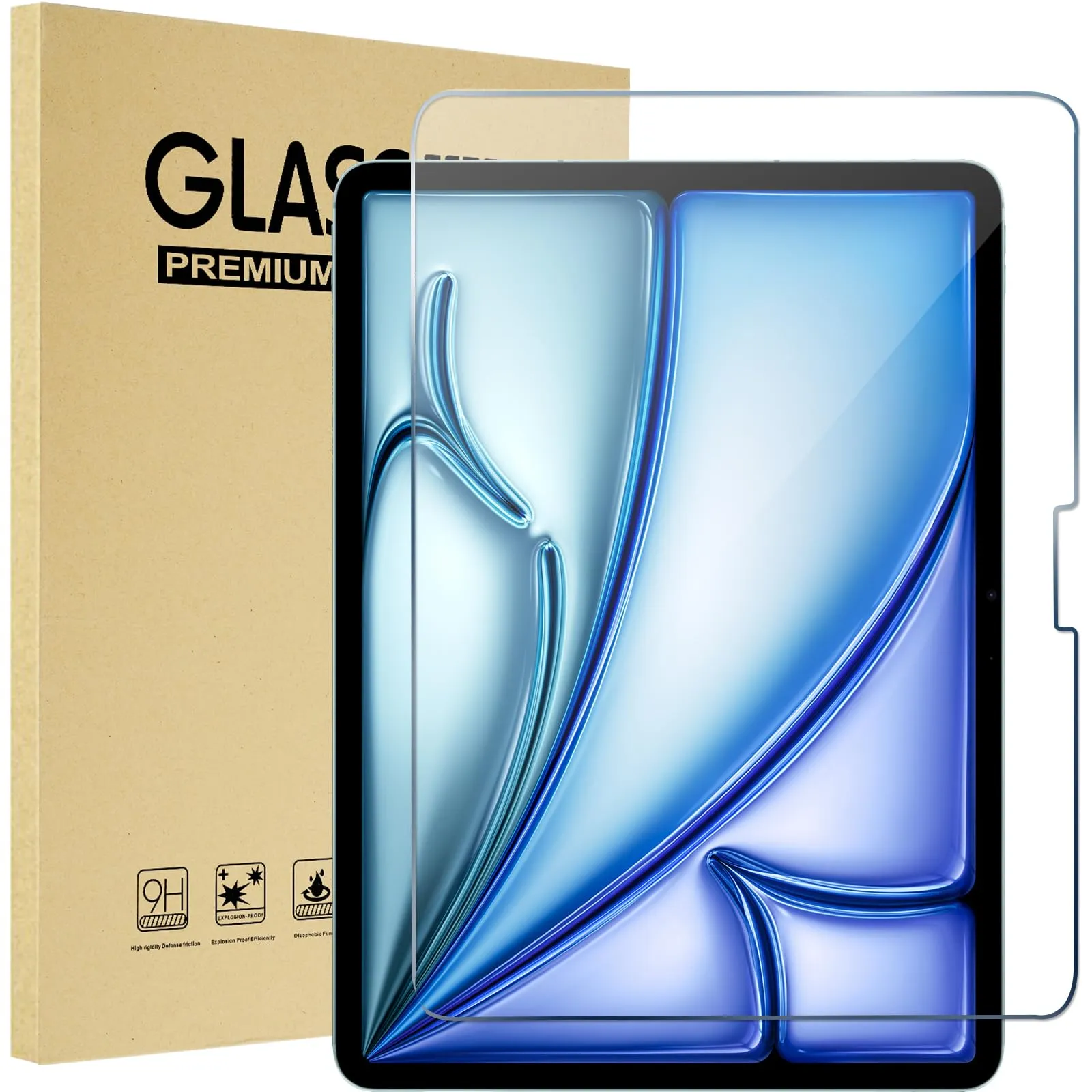 ProCase Pellicola iPad Air 11 Pollici M4 2026/M3 2025/M2 2024, Vetro Temperato 9H Anti Graffio, Ultra Trasparente - 1 Pezzi - immagine 1
