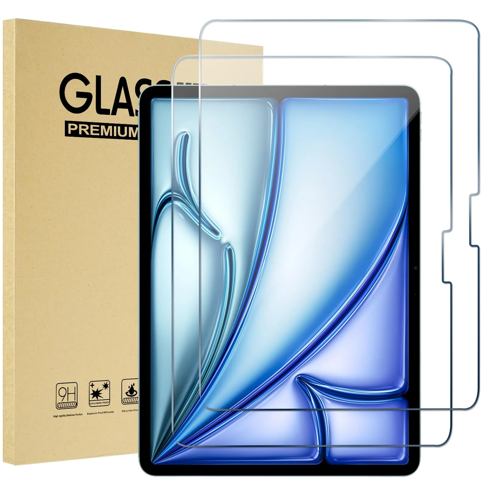 ProCase Pellicola iPad Air 11 Pollici M4 2026/M3 2025/M2 2024, Vetro Temperato 9H Anti Graffio, Ultra Trasparente - 2 Pezzi - immagine 1