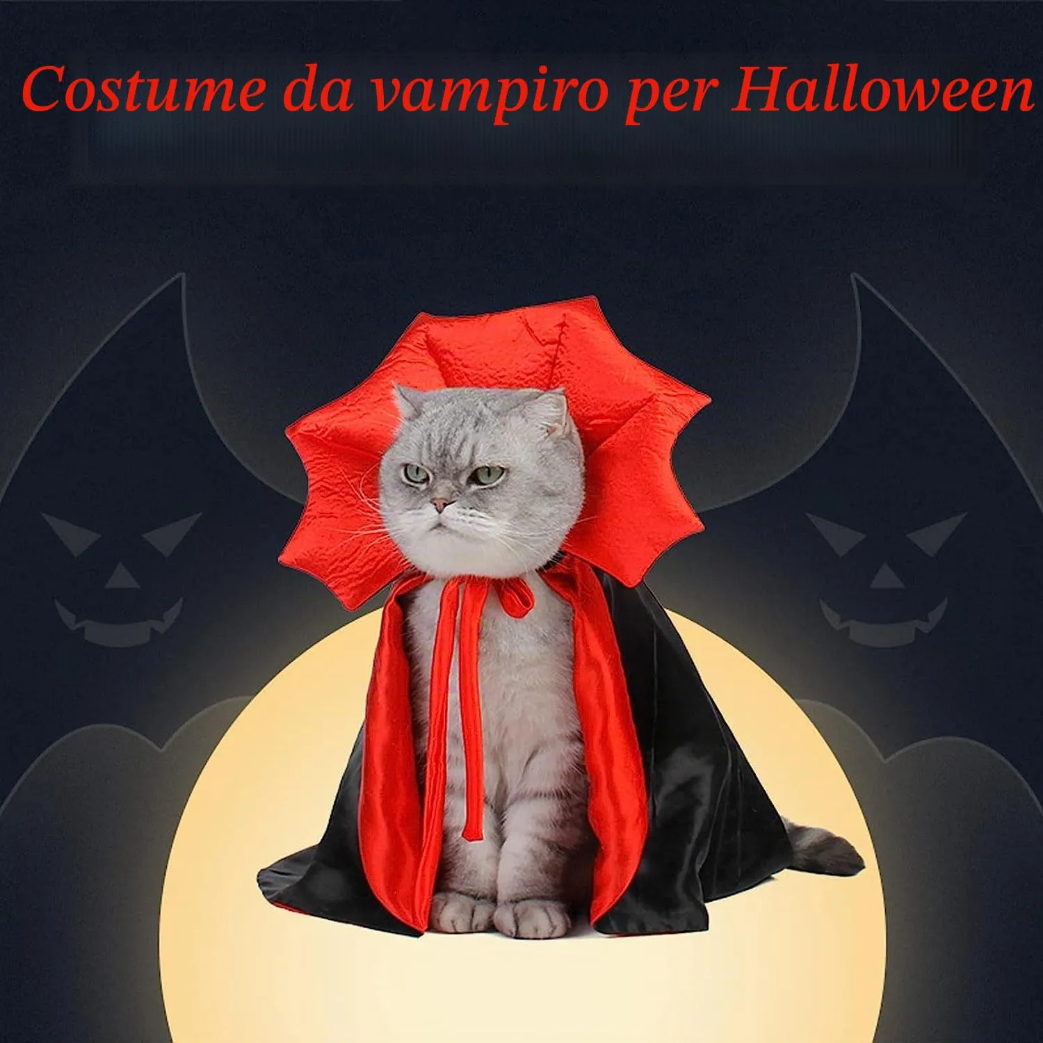 SULOLI Costume Animali Halloween,Mantello per Animali Domestici - immagine 4