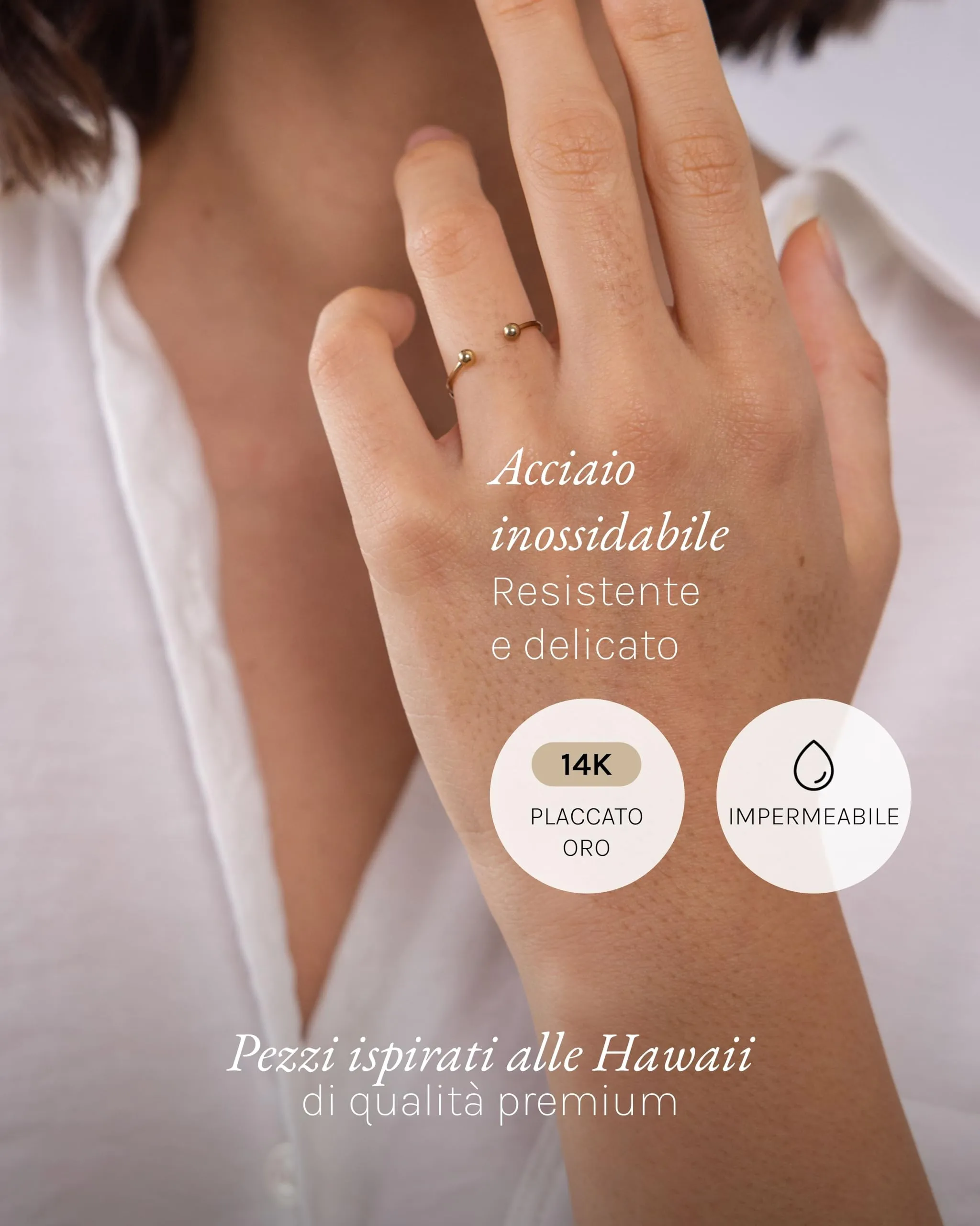 Purelei Antistress Anello Shade (oro) – Anello antistress donna in acciaio inossidabile resistente – Waterproof – Misura 60-66 – Anelli di moda per il tuo look personalizzato - immagine 3