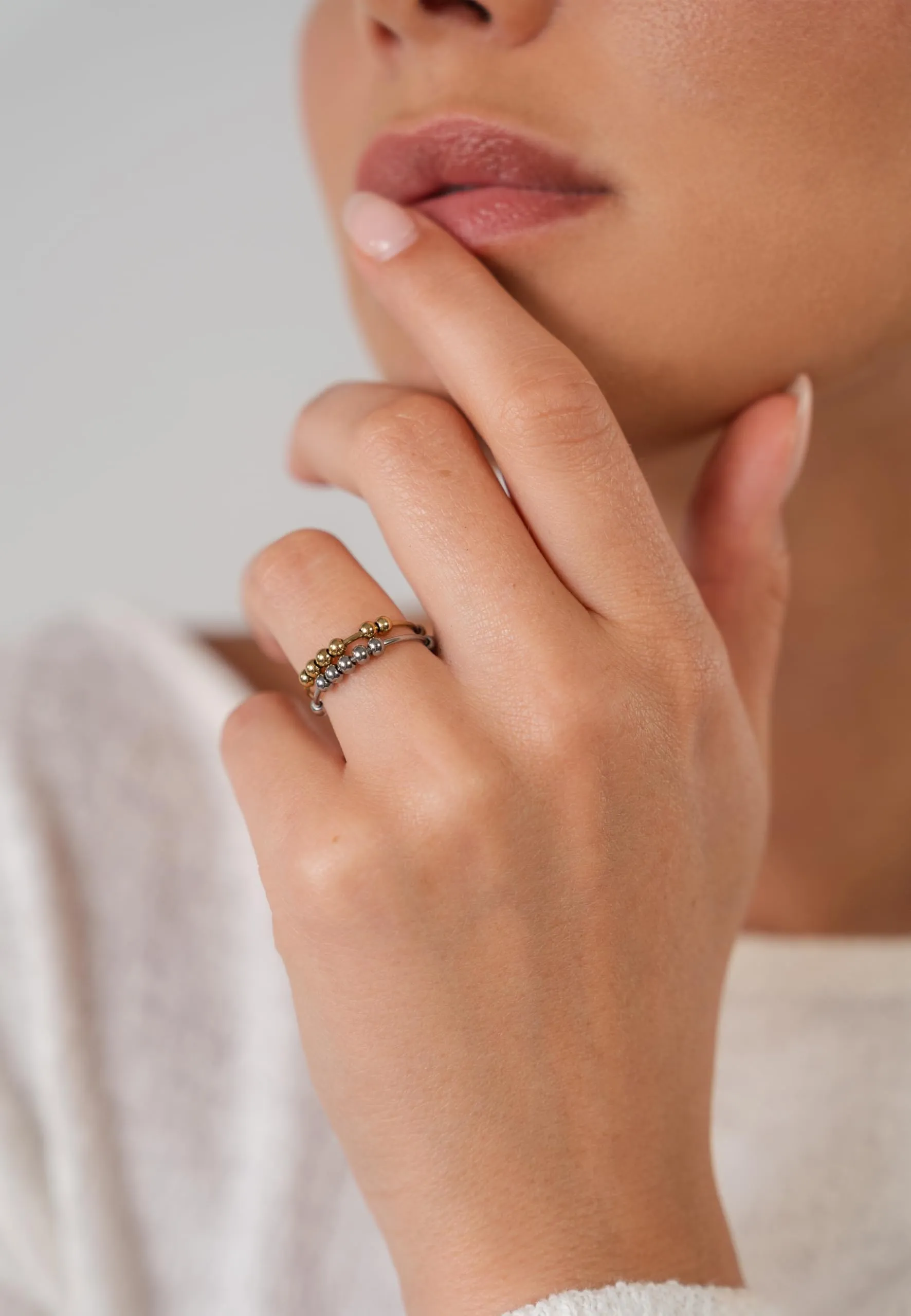 Purelei Antistress Anello Shade (oro rosa) – Anello antistress donna in acciaio inossidabile resistente – Waterproof – Misura 60-66 – Anelli di moda per il tuo look personalizzato - immagine 4
