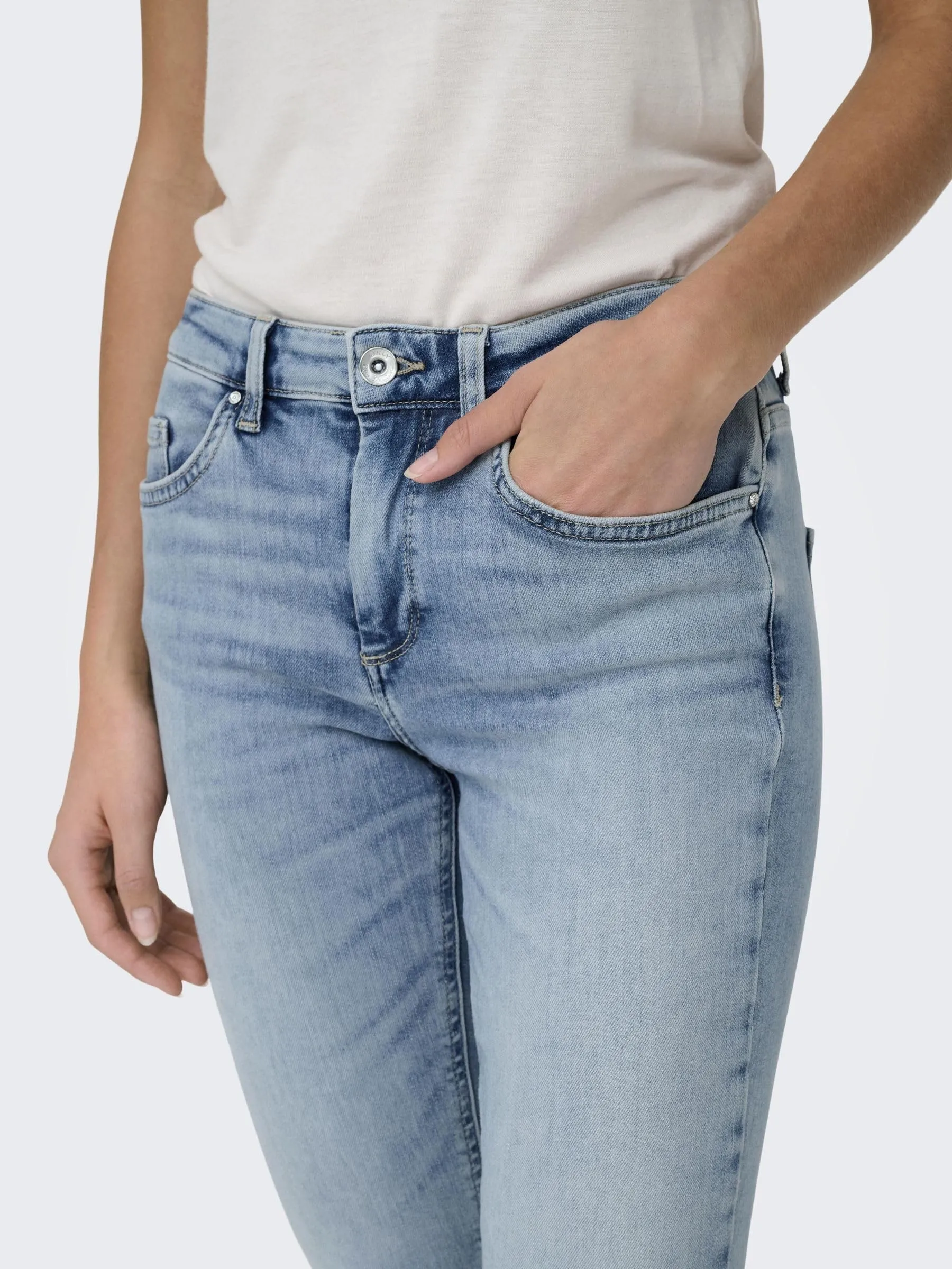 ONLY ONLBLUSH Vita Media Skinny Fit Lunghezza alla Caviglia Jeans Blu M/32 - immagine 6