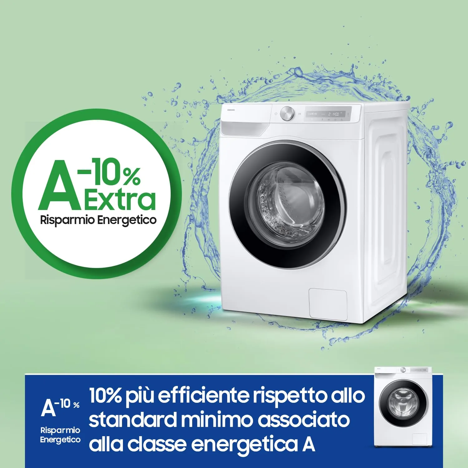 Samsung Lavatrice AI Control WW11DG6B85LH/U3 Libera installazione, 11 Kg, Wifi, Ecodosatore, Super Speed, Vapore, Carica Frontale, 60l x 85h x 60p cm - immagine 4