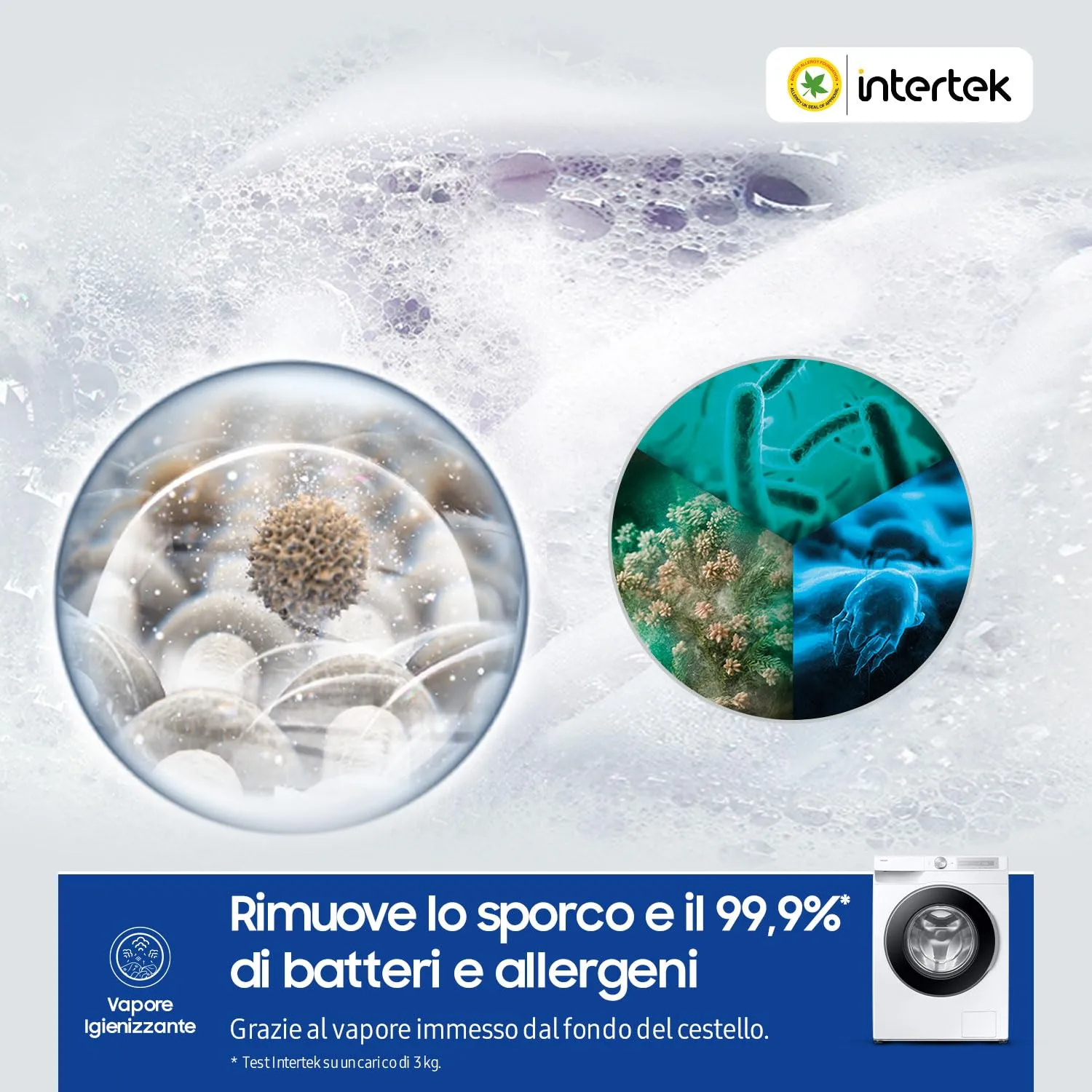 Samsung Lavatrice AI Control WW11DG6B85LH/U3 Libera installazione, 11 Kg, Wifi, Ecodosatore, Super Speed, Vapore, Carica Frontale, 60l x 85h x 60p cm - immagine 6