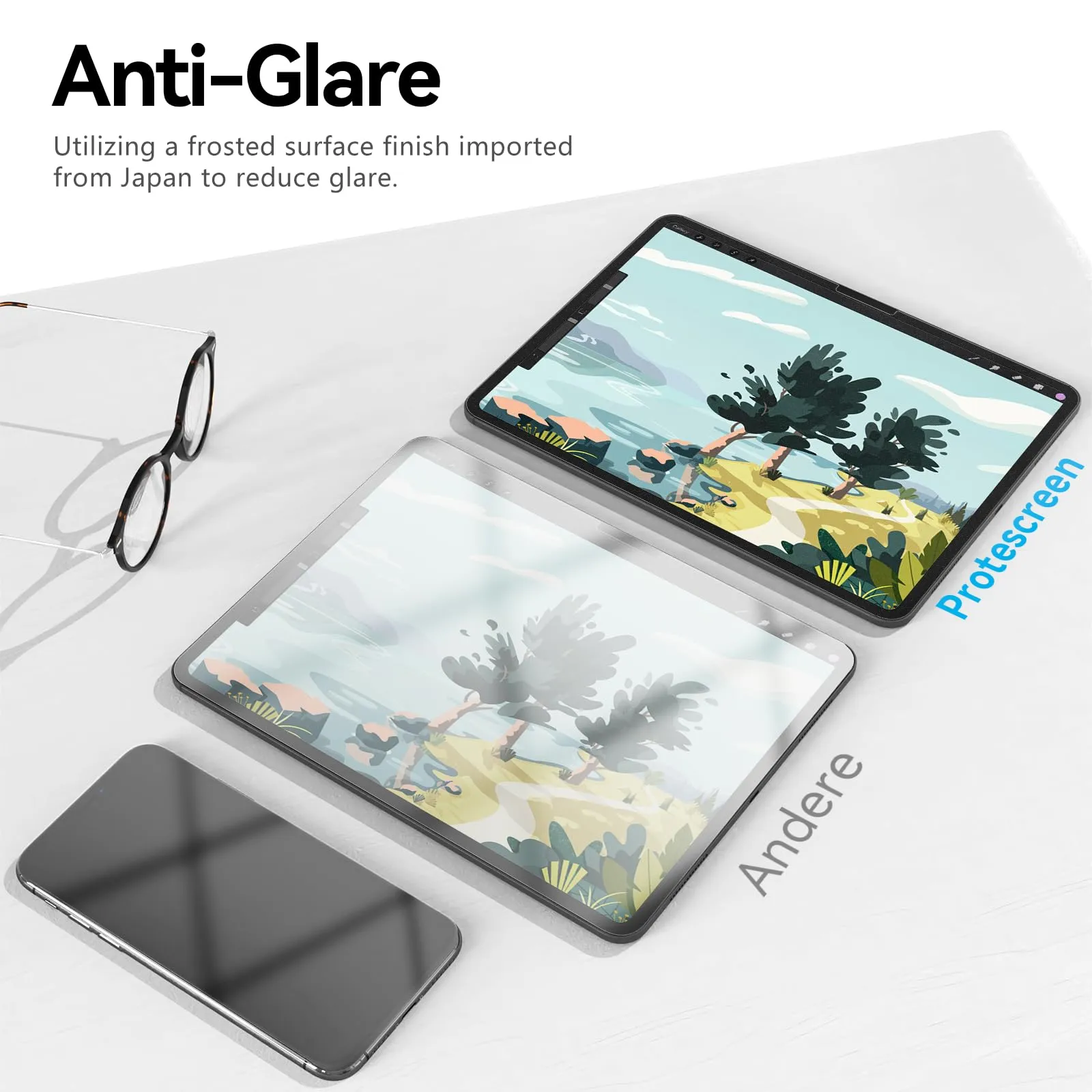 [2 Unità] Protezione Schermo Effetto Carta per iPad Pro 11 Pollici M4/M5 (2024/2025 5a/6a Gen.), Protezione Schermo in PET Carta Opaca, Anti-Rifletto/Anti-impronte, Scrivere e Disegnare Perfettamente - immagine 5