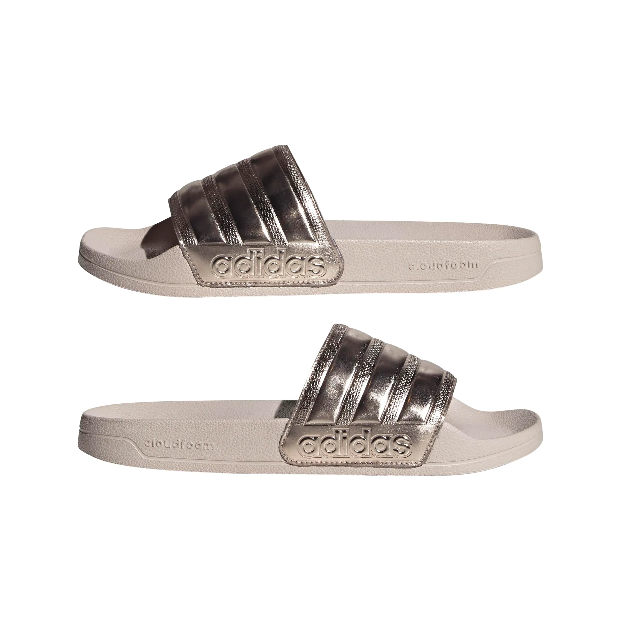 adidas Unisex - Adulto Adilette Shower Slides Sandal, Champagne Met./Champagne Met./Putty Mauve, 37 EU - immagine 6