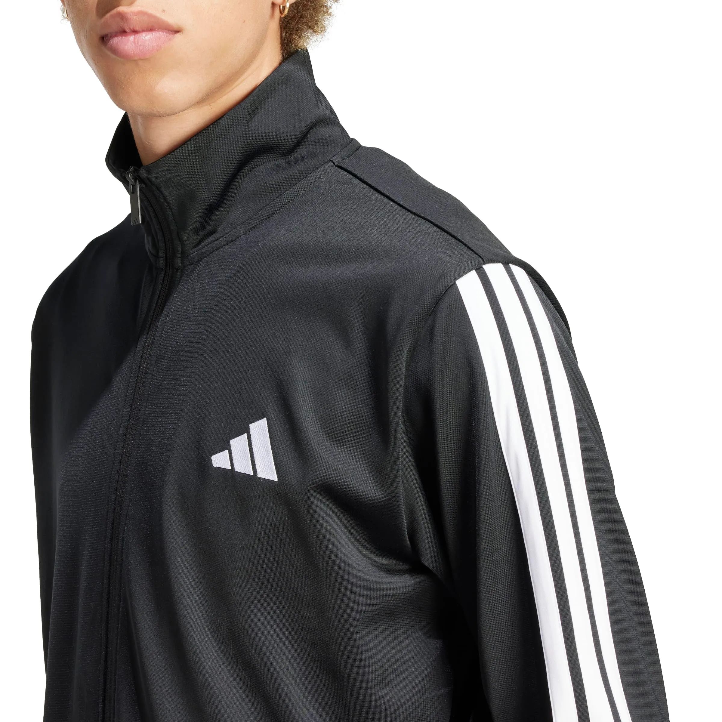 adidas Men's Basic 3-Stripes Tricot Track Suit, Black, X-Large/Tall - immagine 5