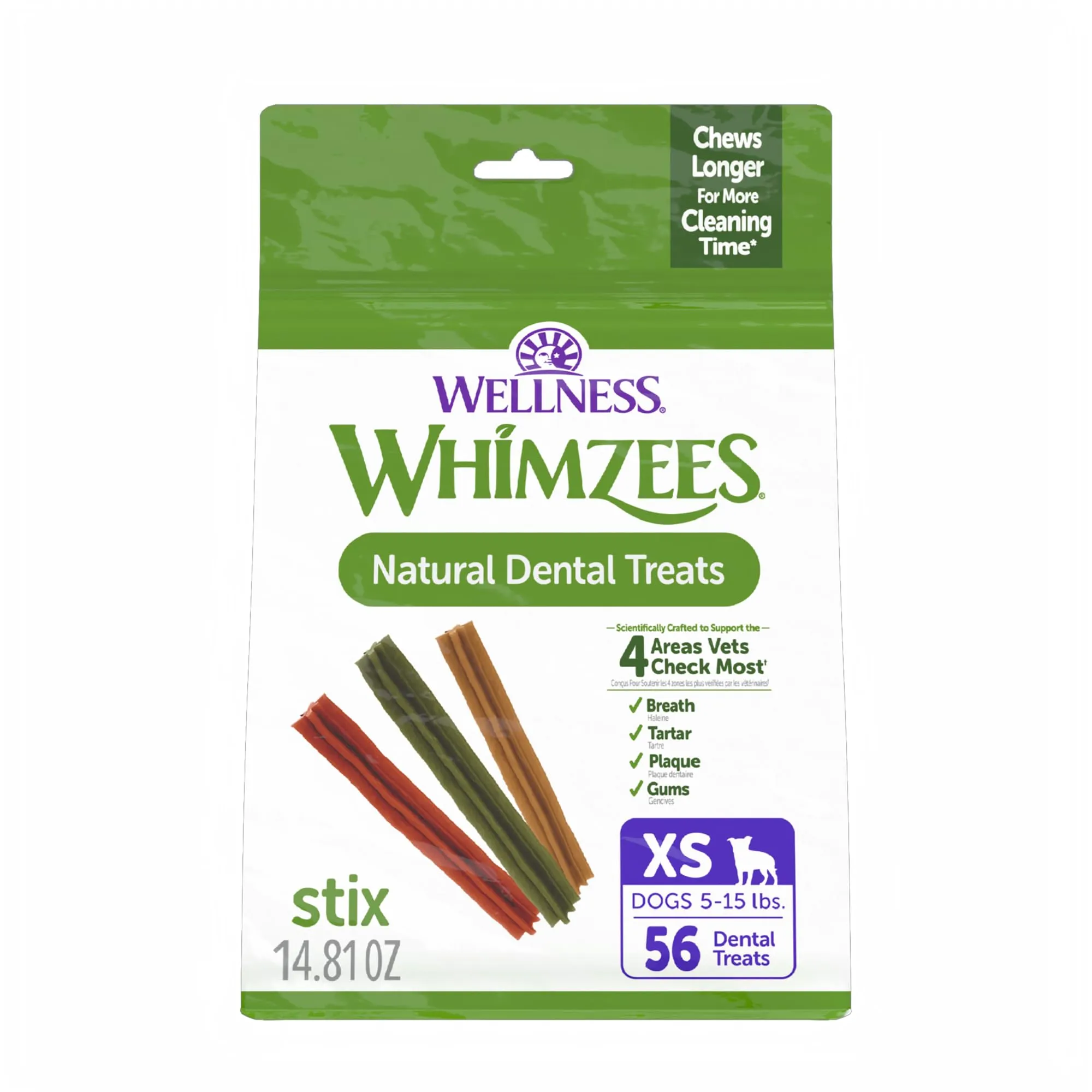 WHIMZEES Stix XS, 56 Pezzi – Taglia XS - immagine 1