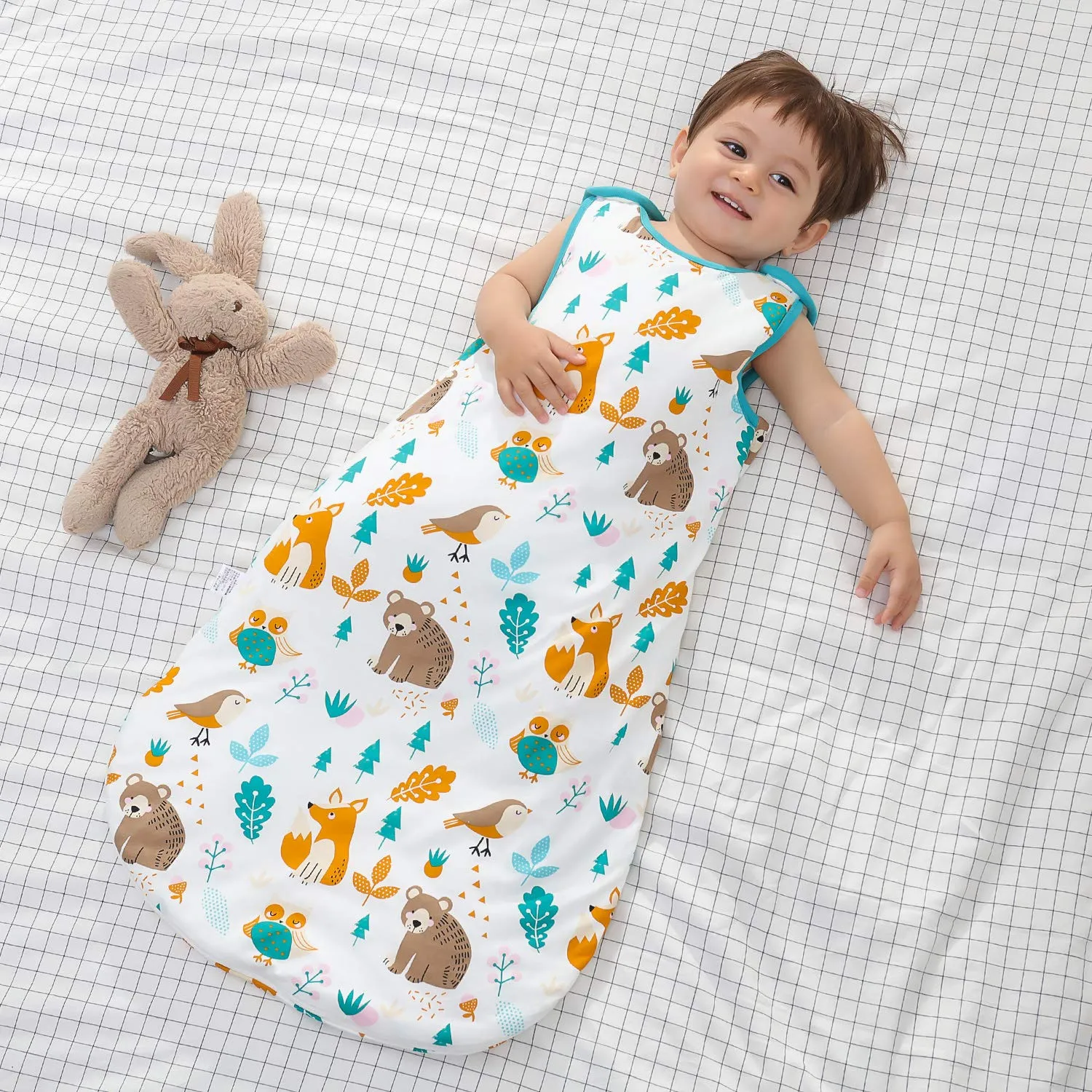 Mosebears Mosbears Sacco nanna invernale per bambini, 2,5 Tog, 100% cotone, diverse dimensioni dalla nascita fino a 24 mesi, adatto per tutto l'anno - immagine 7